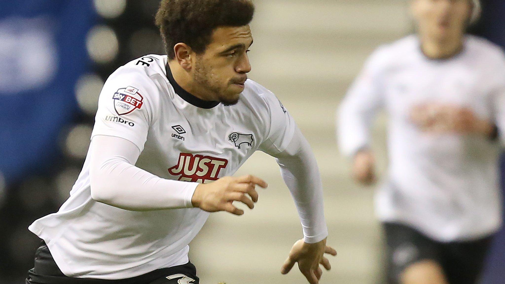 Mason Bennett in action for Derby County
