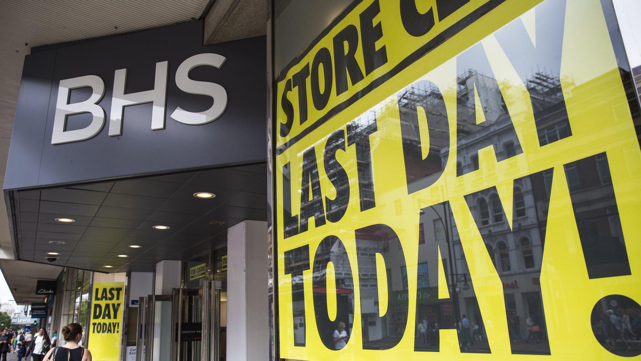 BHS store sign