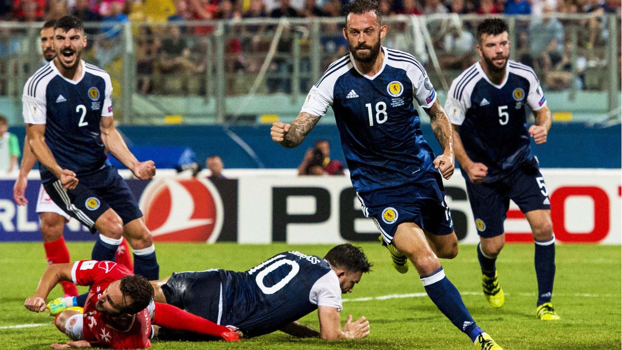 Steven Fletcher scored Scotland's fourth goal against Malta