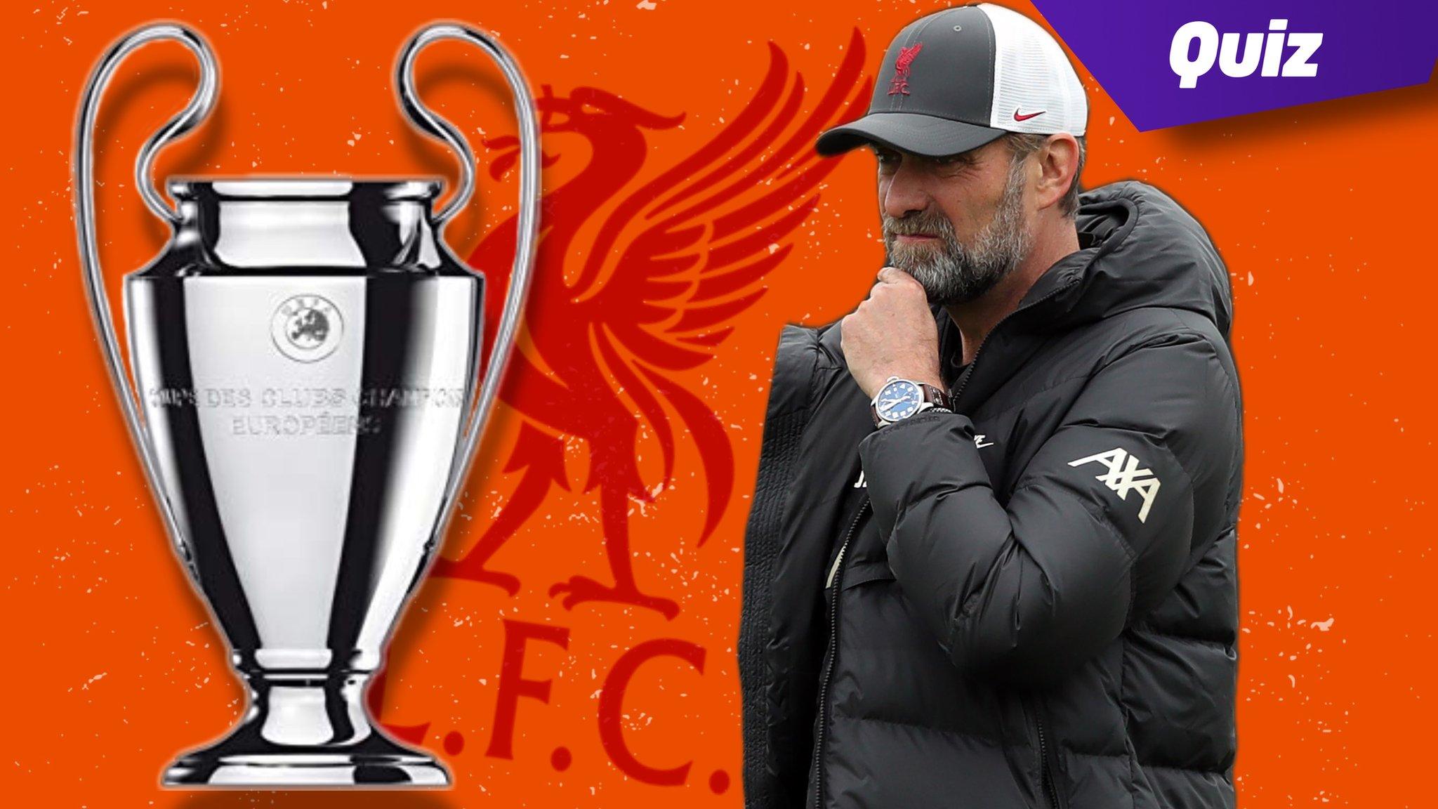 Champions League Trophy and Jurgen Klopp.