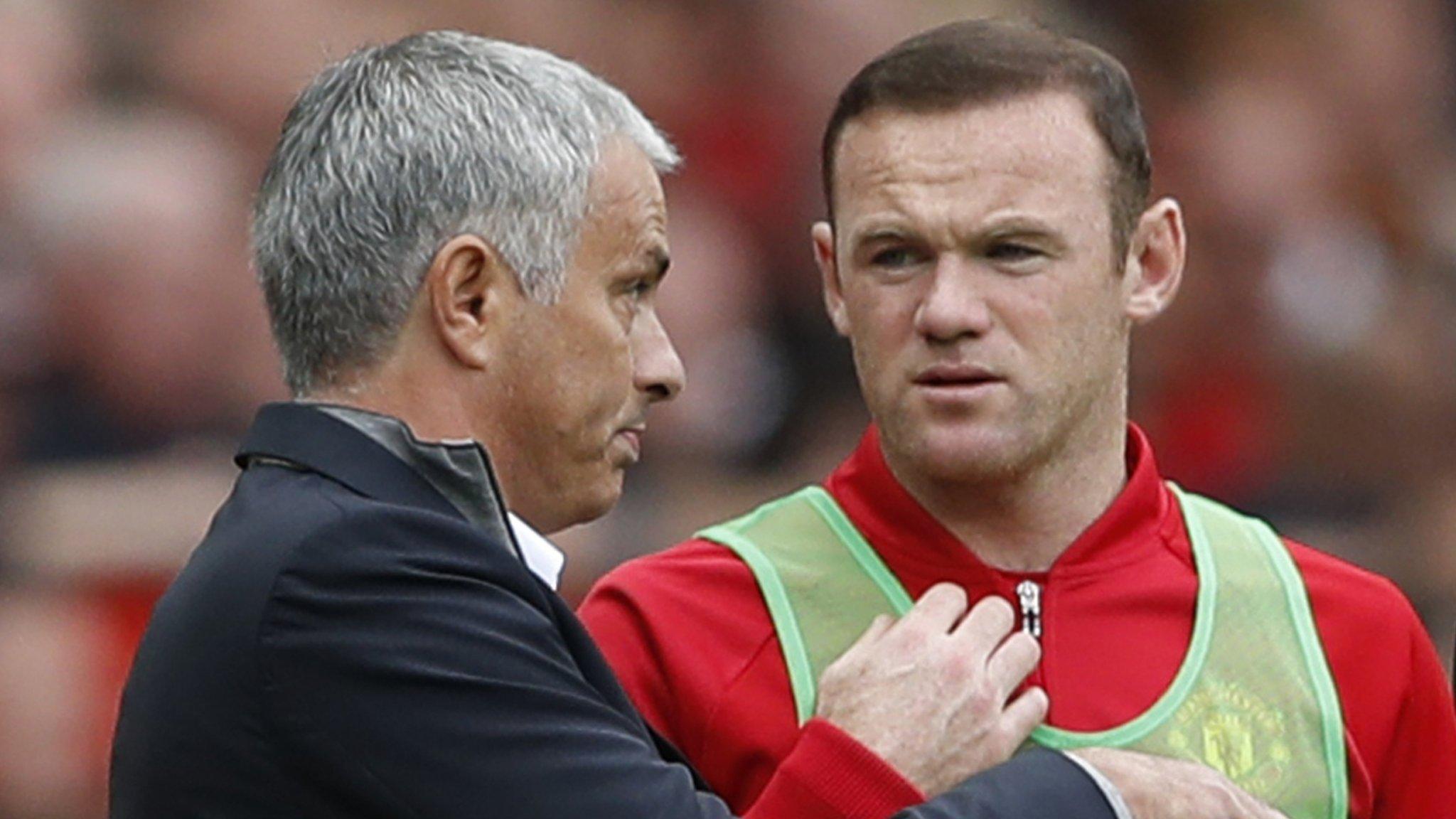 Wayne Rooney and Jose Mourinho