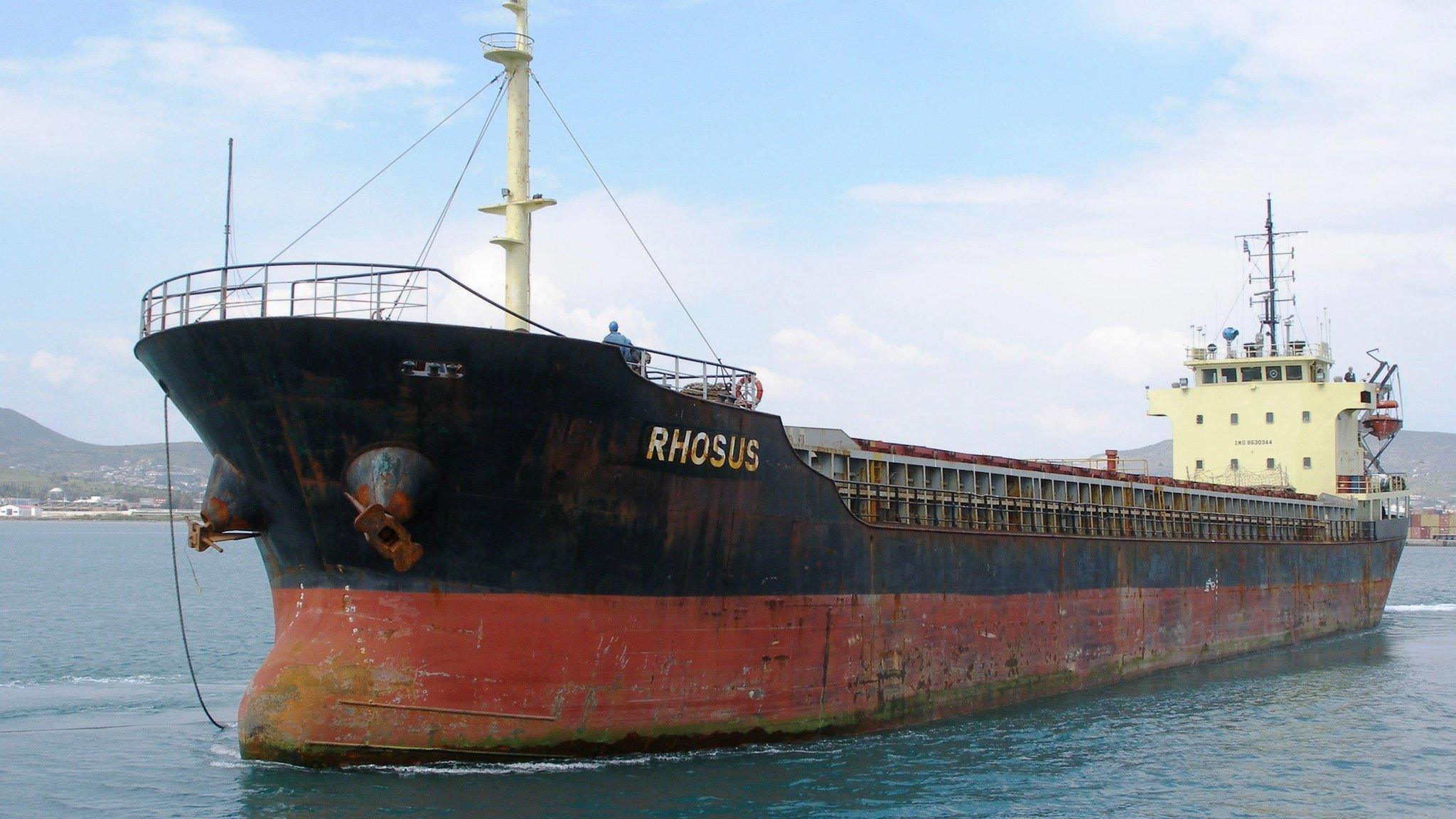 An undated photo made available by Tony Vrailas shows the cargo ship MV Rhosus