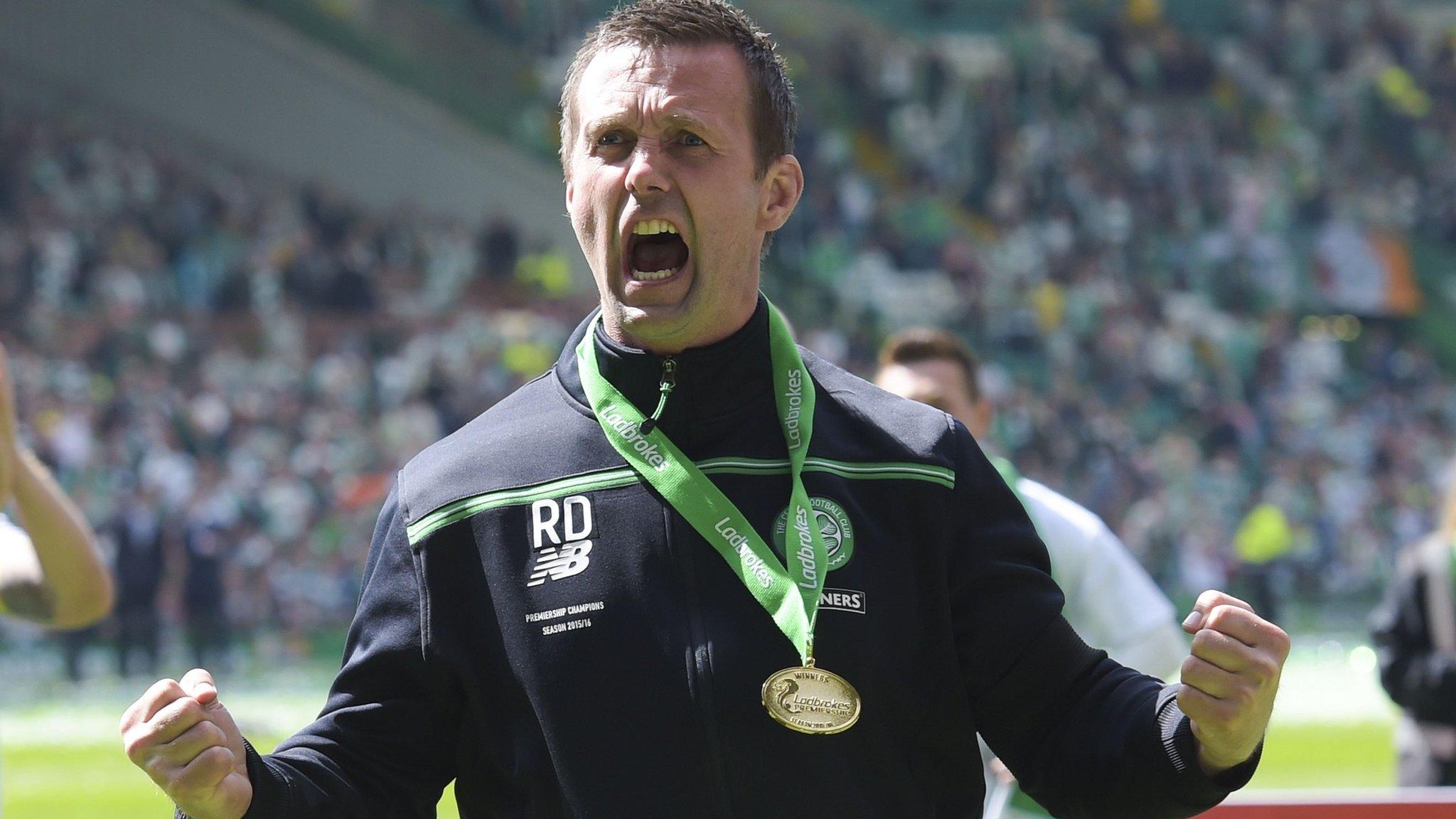 Celtic manager Ronny Deila celebrates