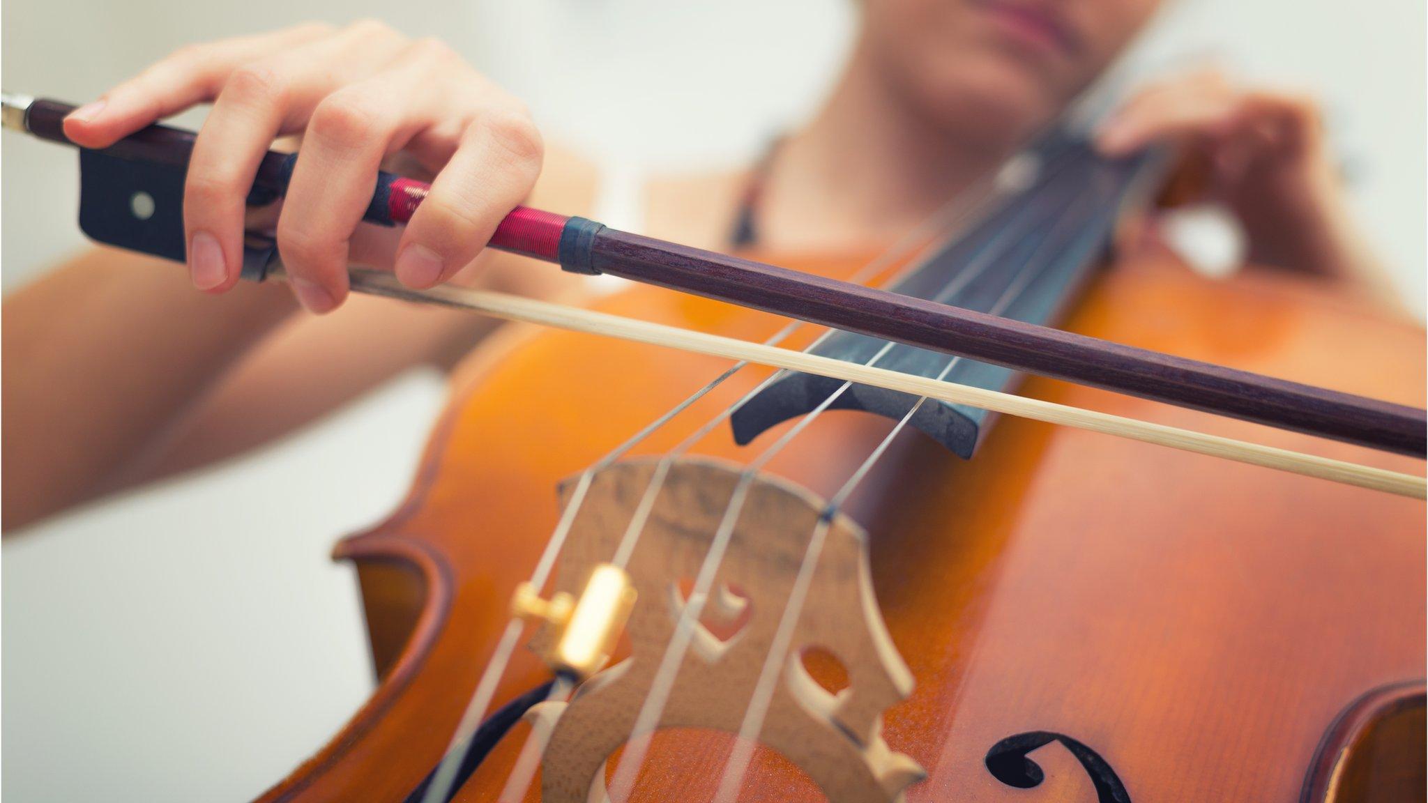 Woman playing cello