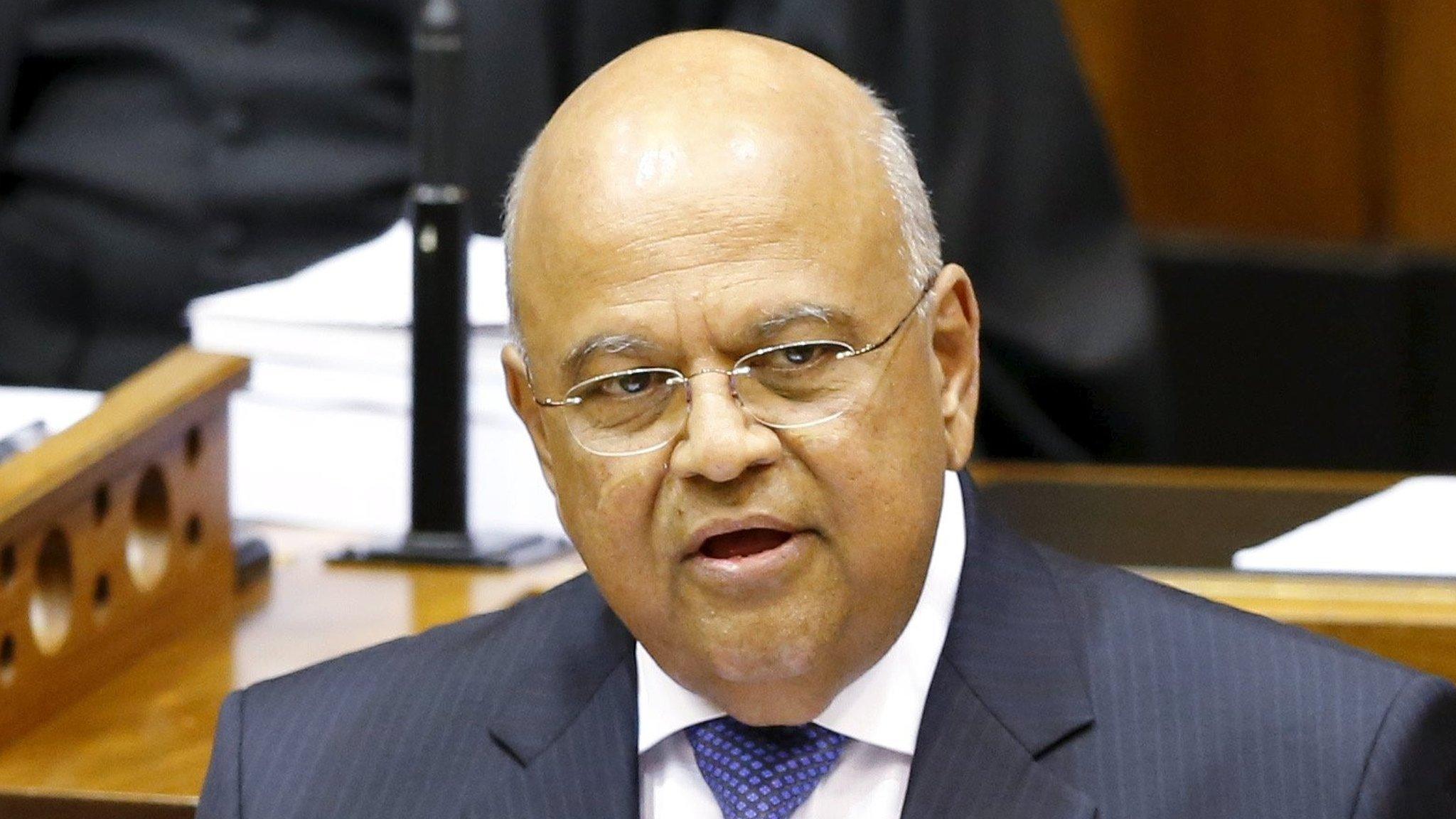 Pravin Gordhan in parliament in Cape Town on 26 February 2014