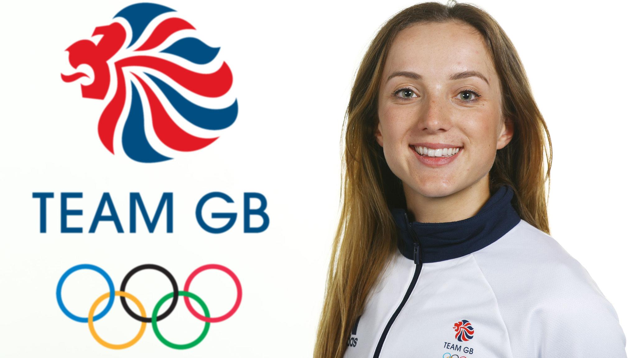 Track cyclist Elinor Barker with the Team GB logo