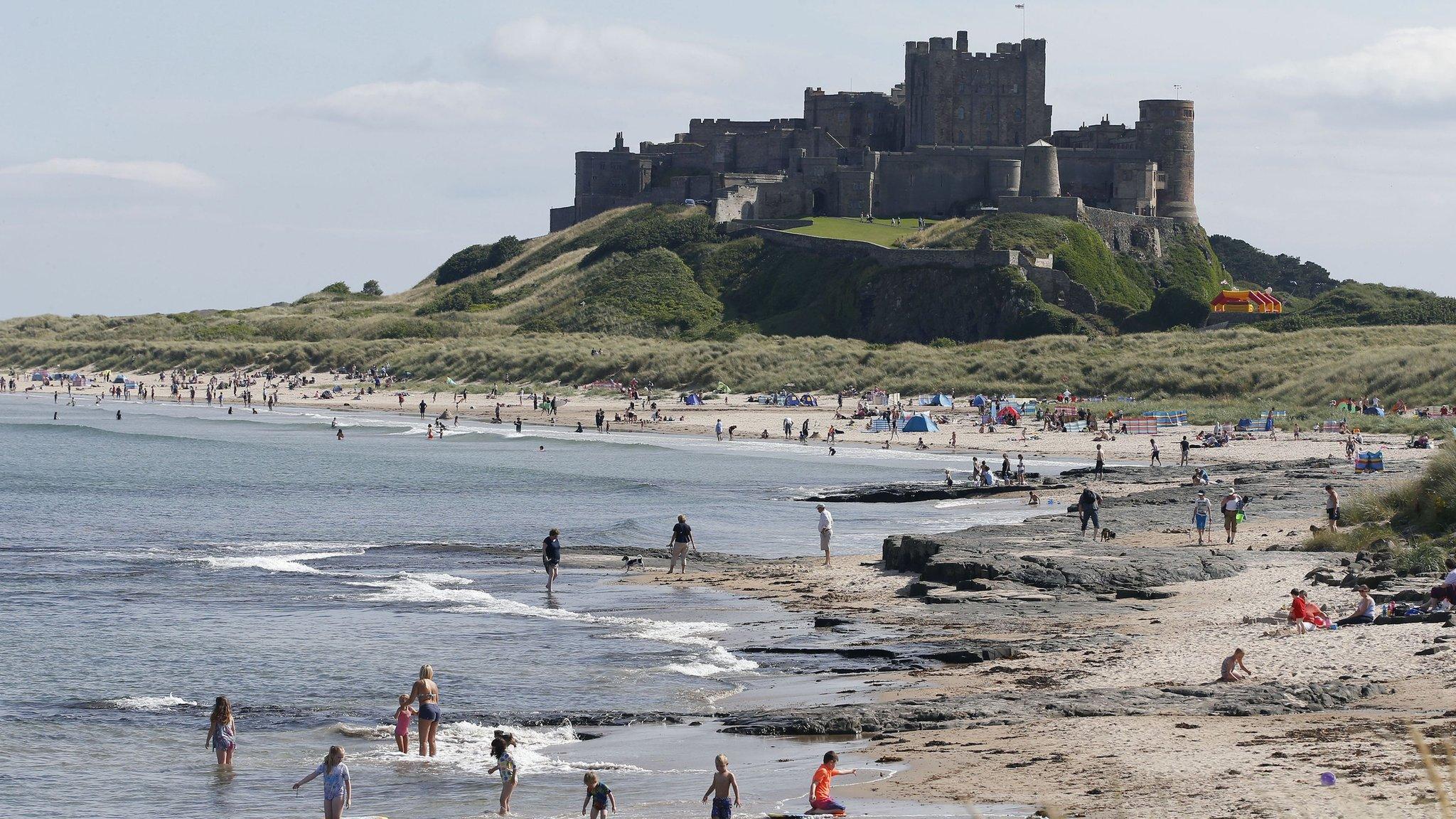 Bamburgh Castle in Northumberland