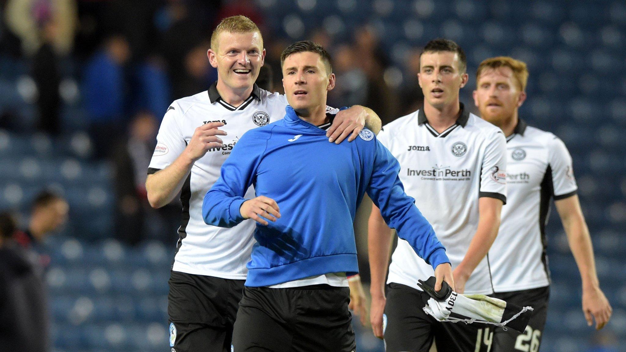 Michael O'Halloran takes the applause from the Saints fans