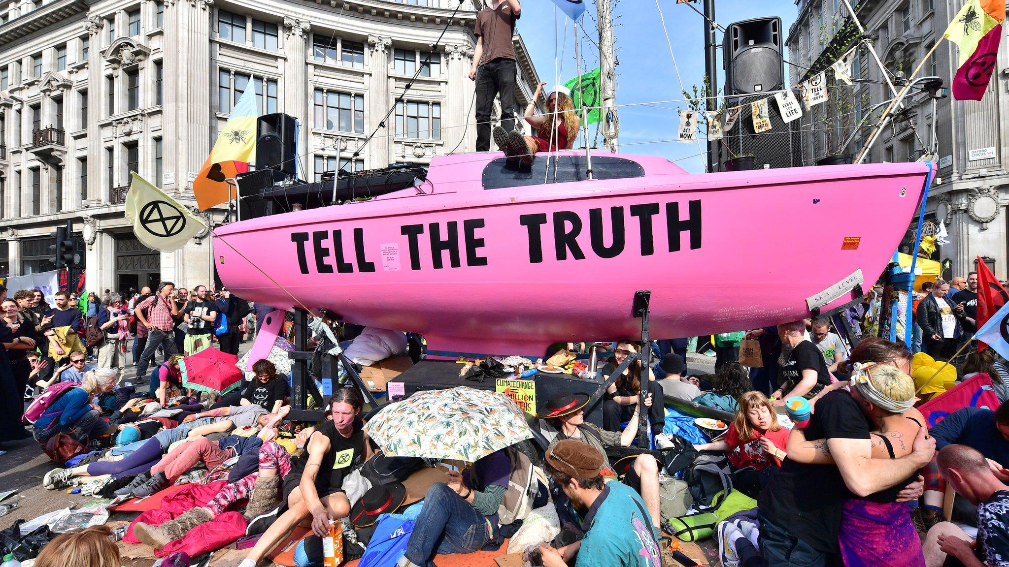 Extinction rebellion boat