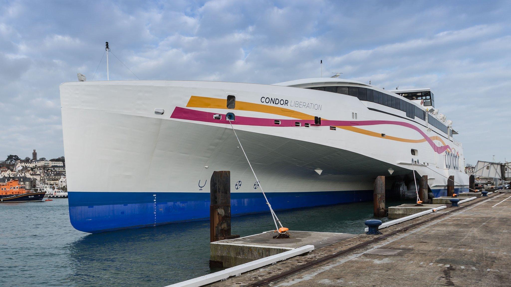 Condor Liberation in Guernsey's St Peter Port Harbour