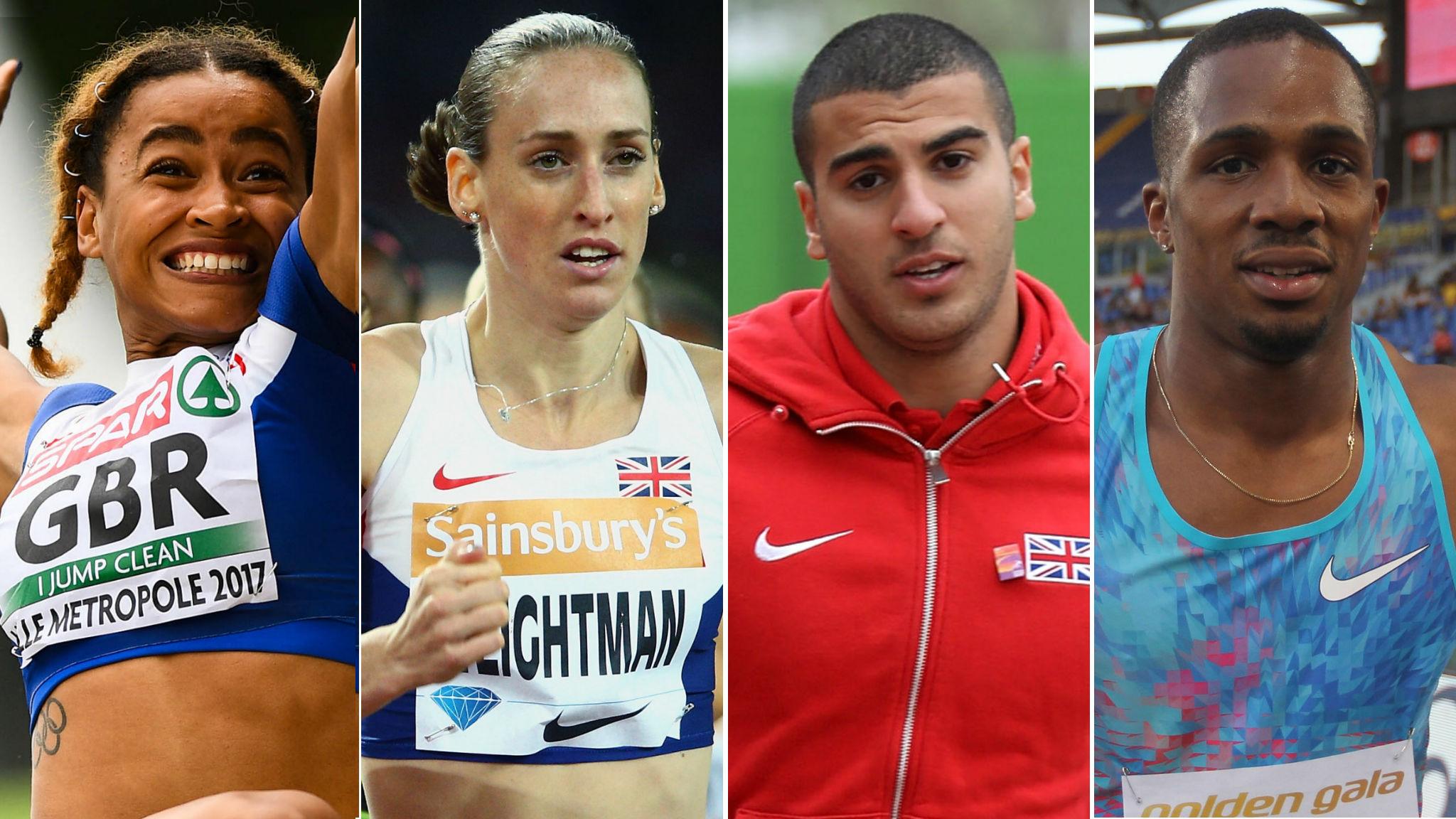 Jazmin Sawyers, Laura Weightma, Adam Gemili and CJ Ujah