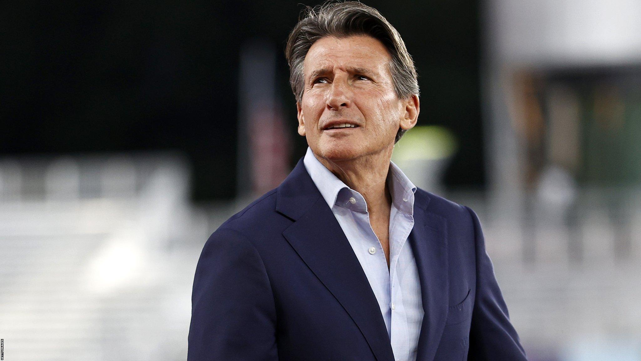 Lord Sebastian Coe at the World Athletics Championships in Eugene