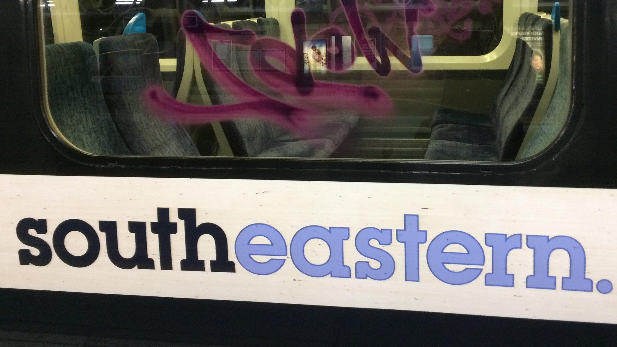 Graffiti on Southeastern train