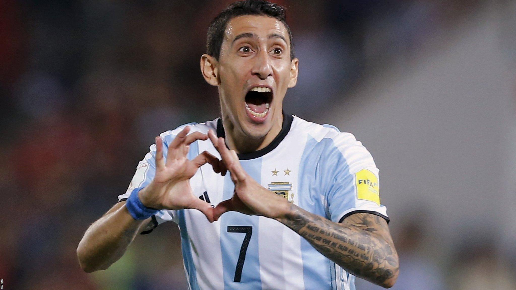 Angel Di Maria celebration