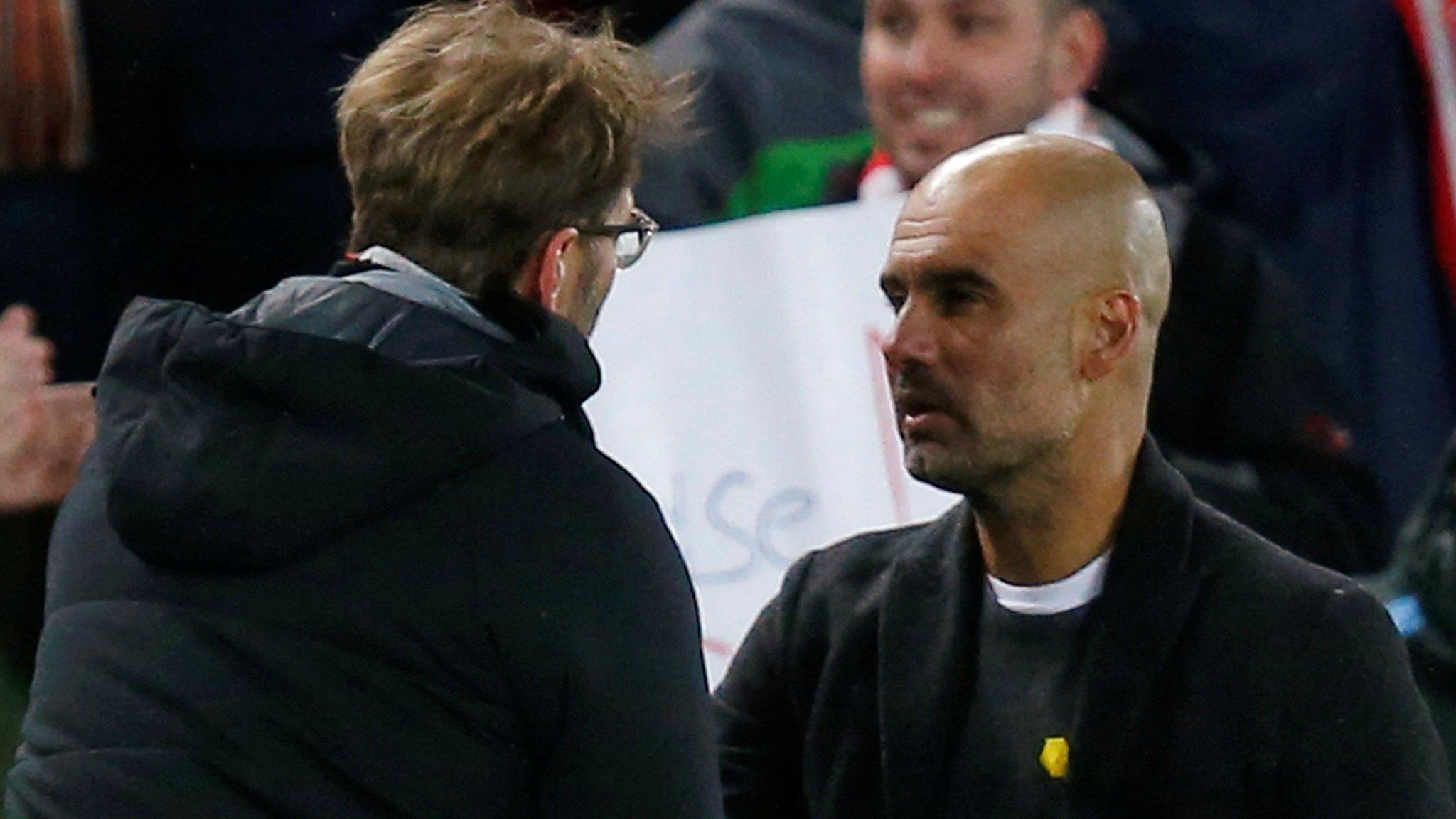 Jurgen Klopp and Pep Guardiola