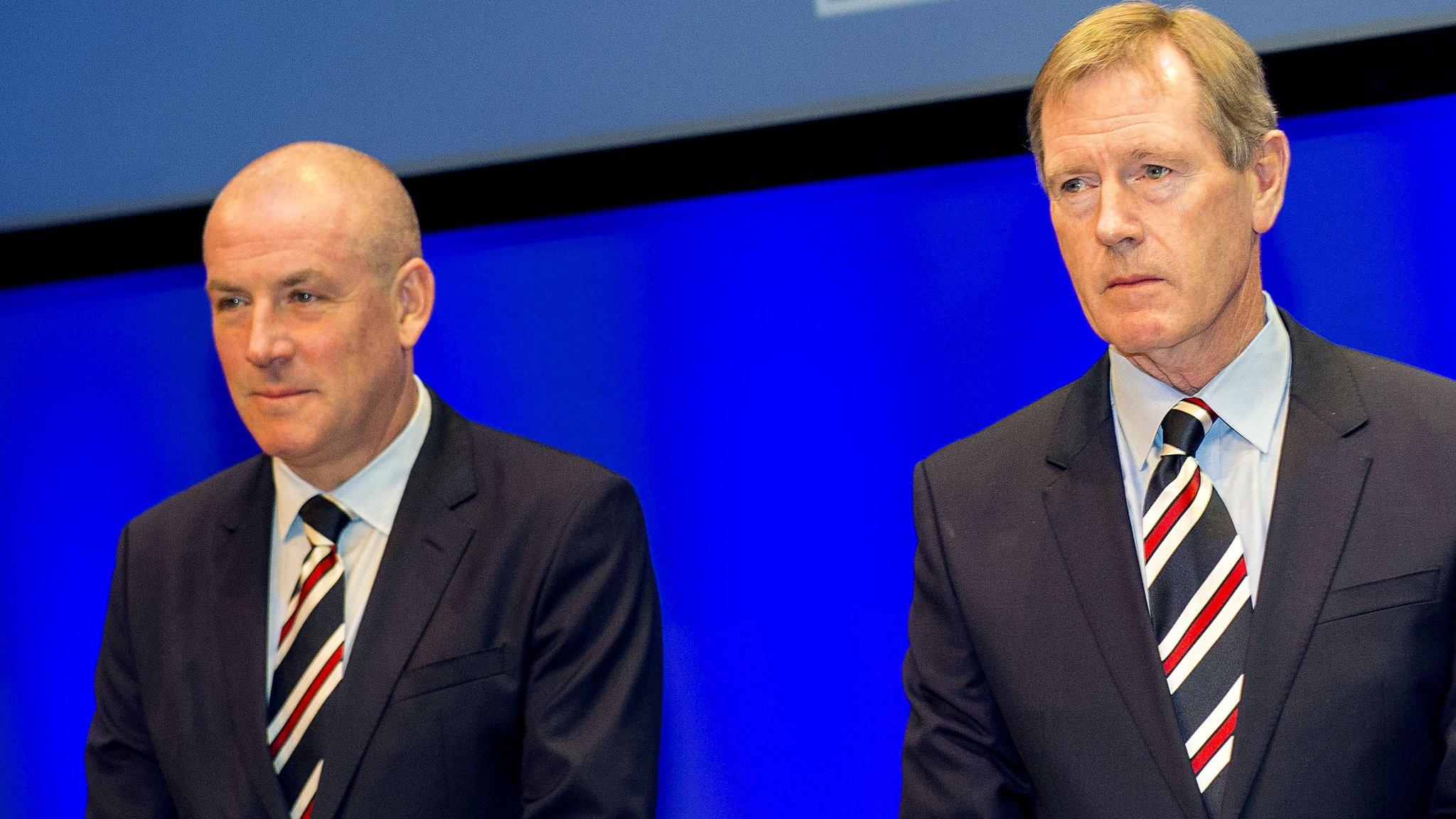 Rangers manager Mark Warburton and chairman Dave King