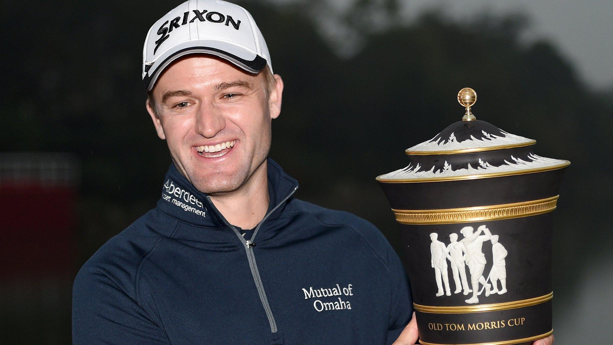 Scotland's Russell Knox celebrates his win in Shanghai