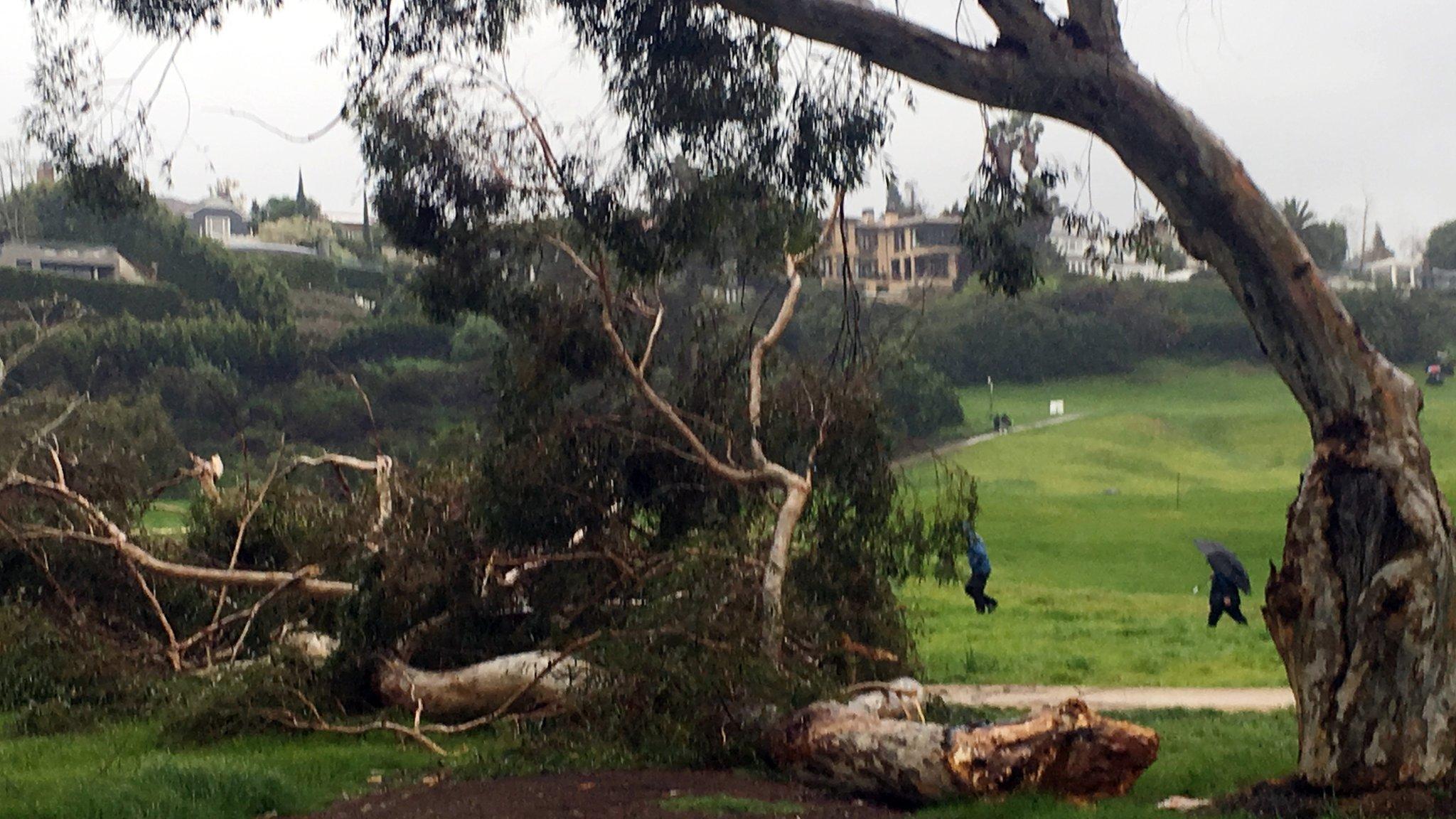 A storm-hit Riviera Country Club