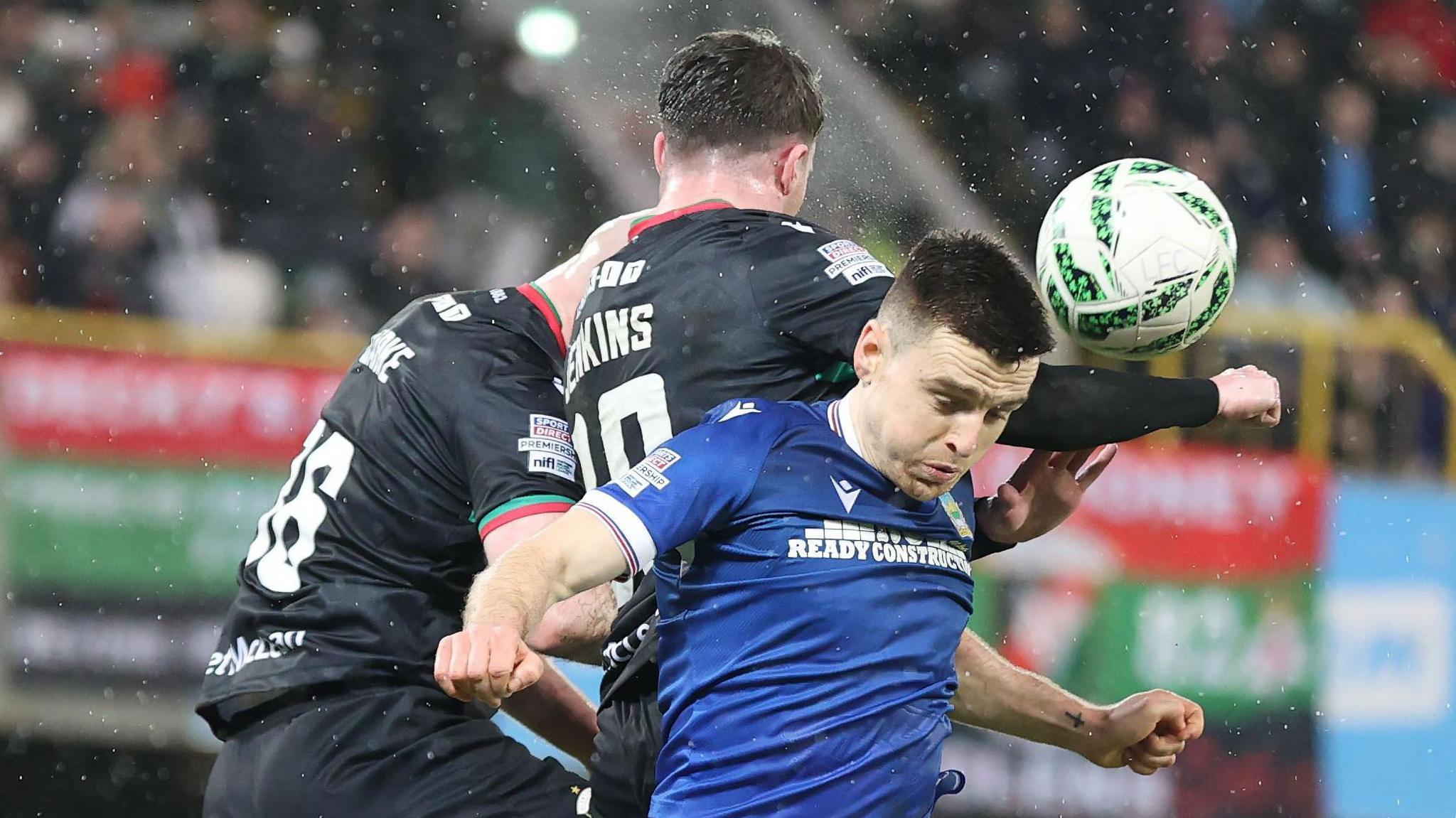 Action from a match between Bet McLean Cup finalists Linfield and Glentoran