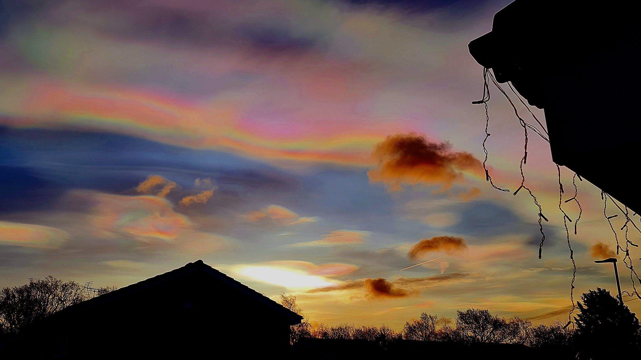 The nacreous clouds were spotted in Teesside