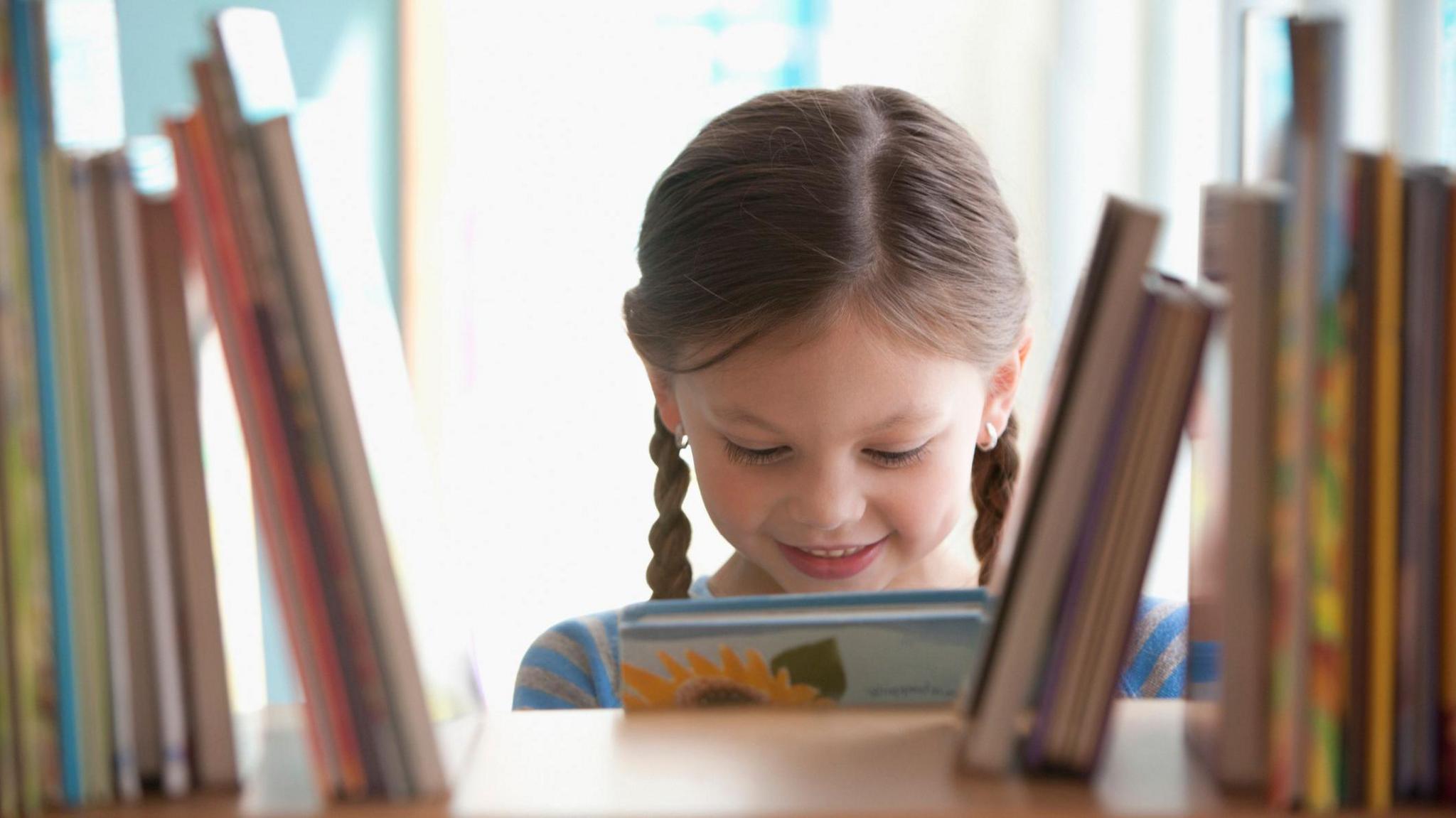 Girl reading a book