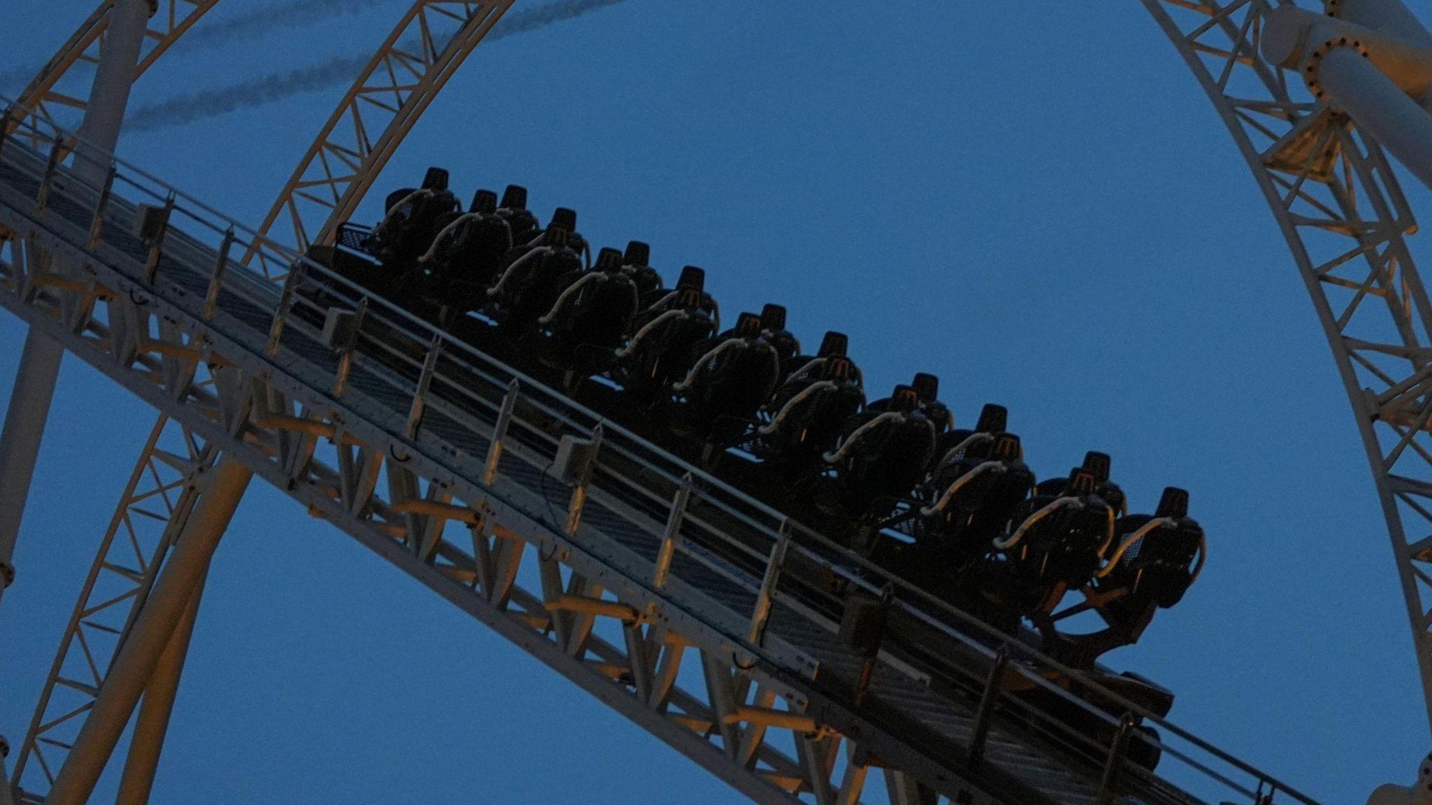 Passenger car on rollercoaster