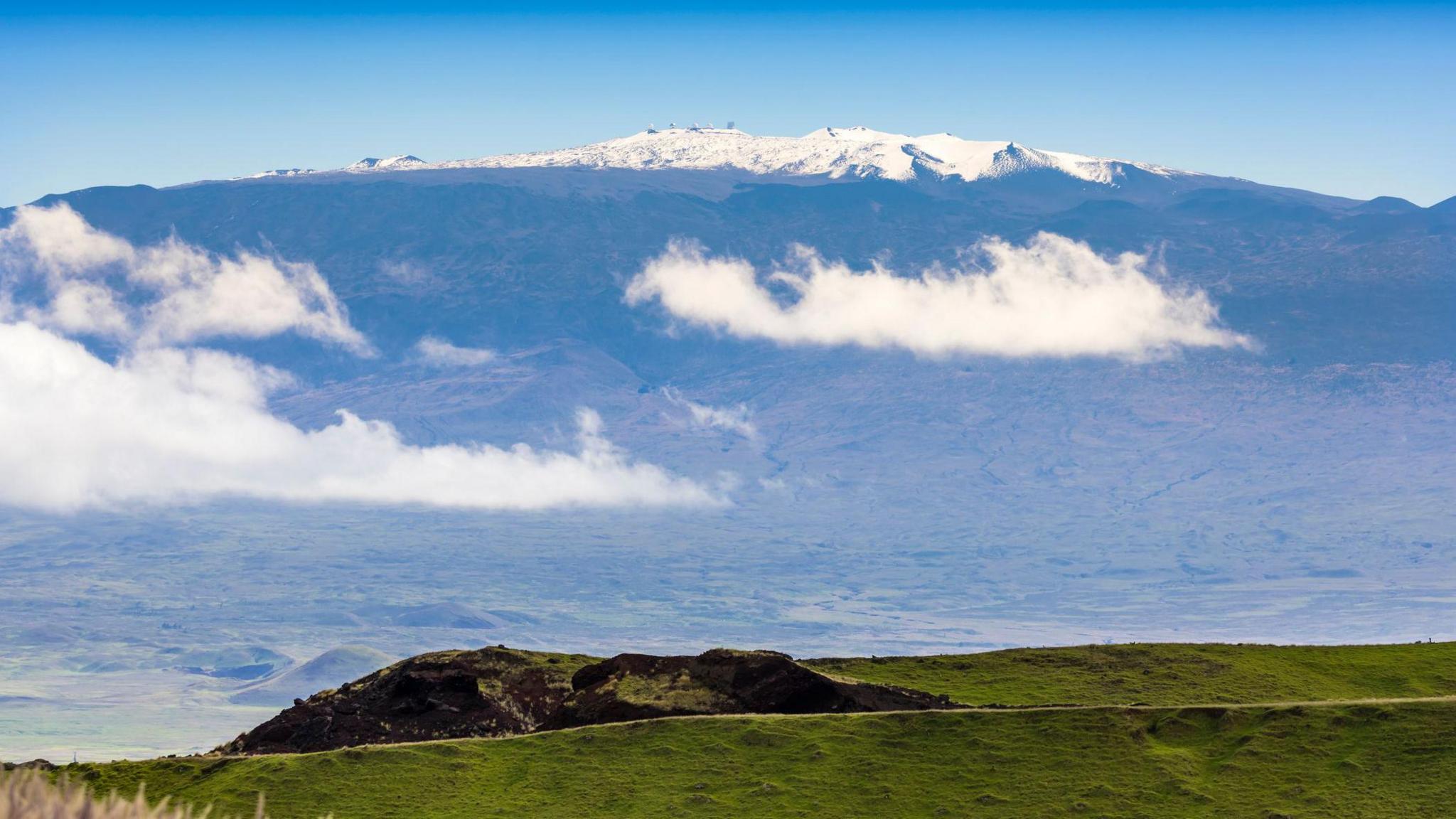 Mauna Kea with snowy peaks