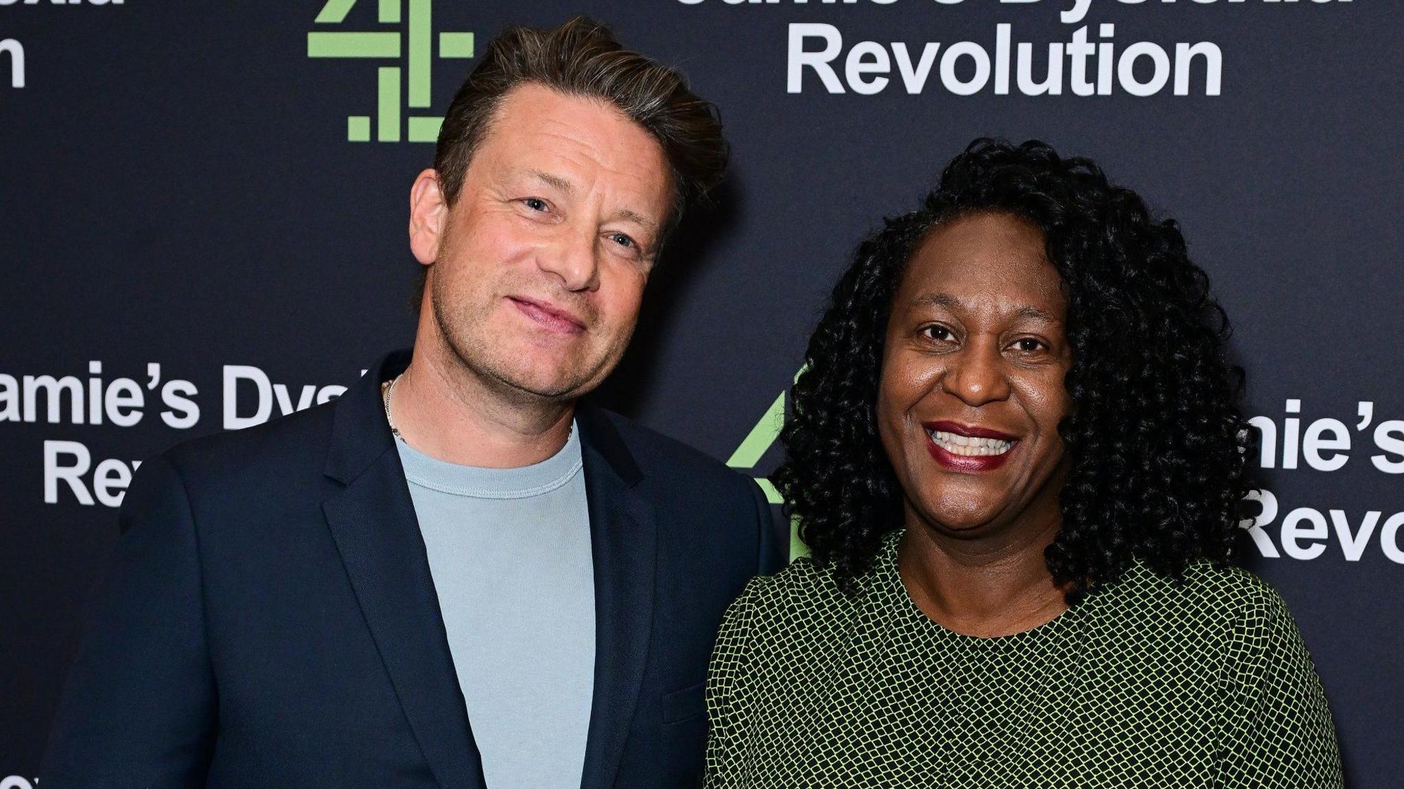 Jamie Oliver and Juliet Campbell at the photocall for the TV show