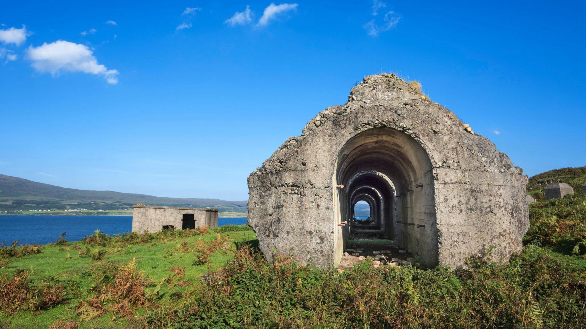 Ruins of iron ore mine on Raasay