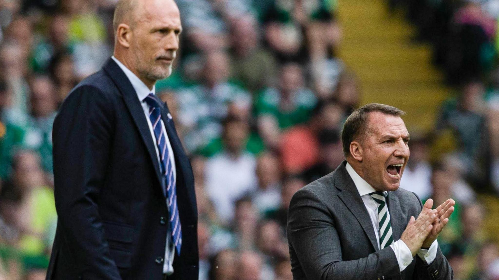 Rangers manager Philippe Clement and Celtic counterpart Brendan Rodgers