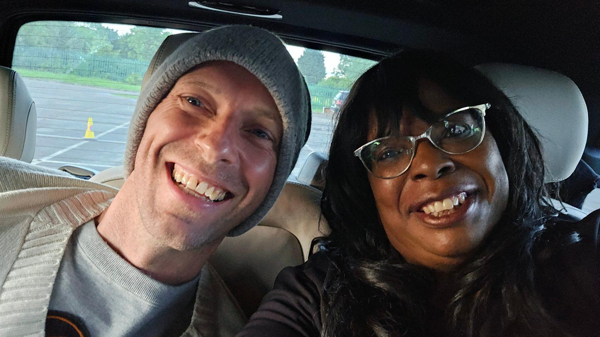 Sandra Glenn with Chris Martin