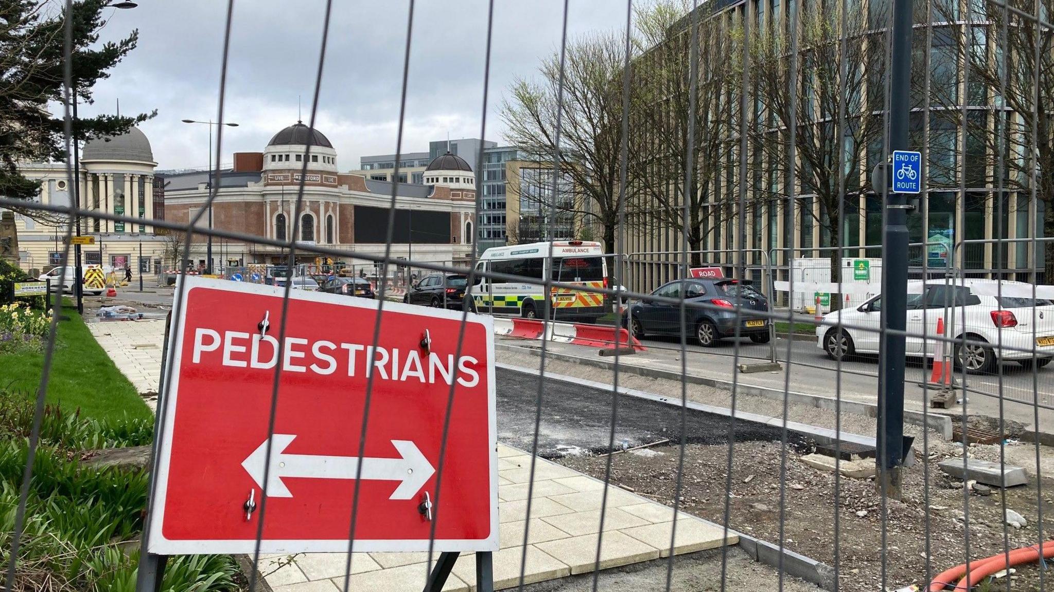 Roadworks on Prince's Way in Bradford