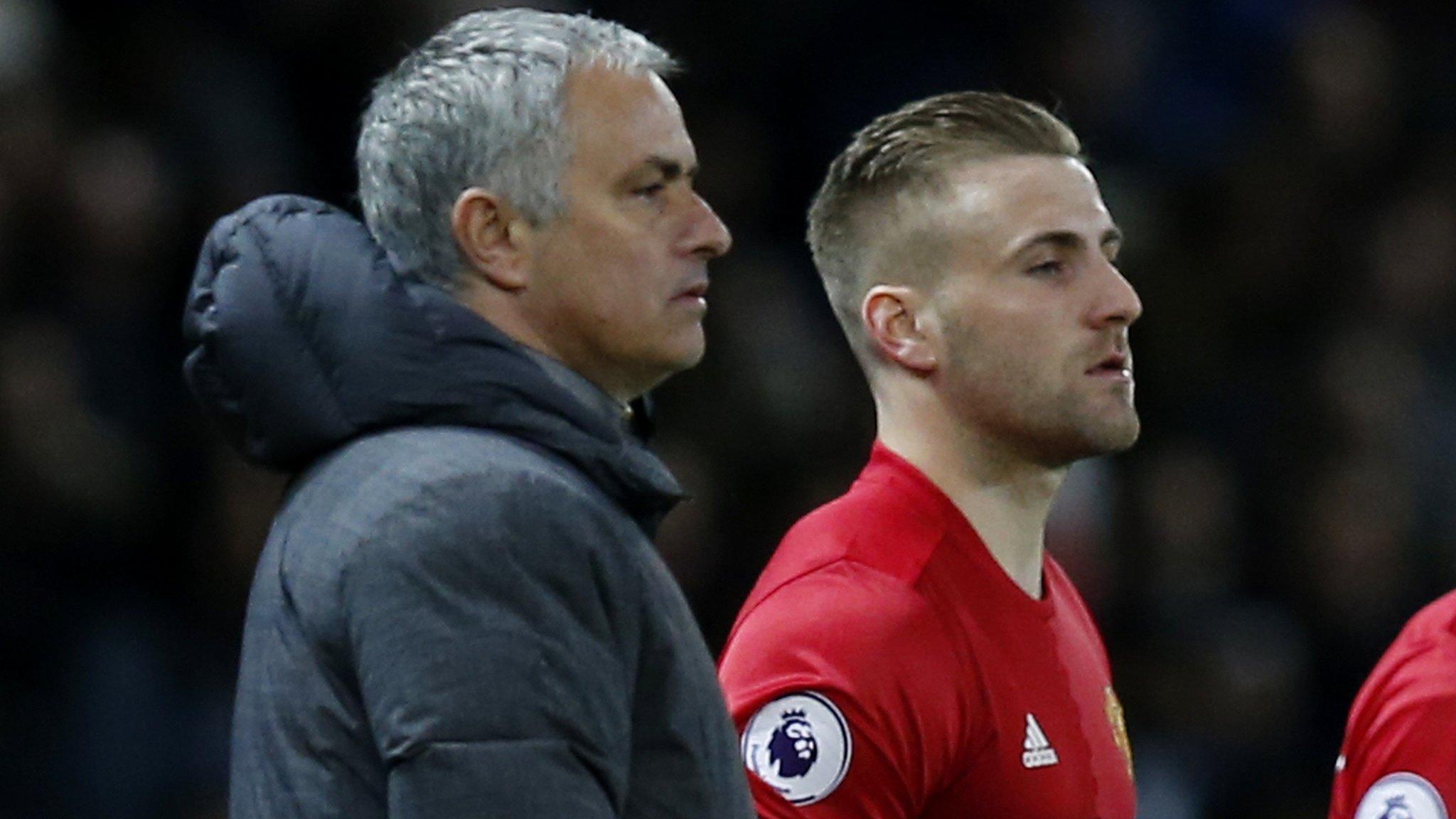 Luke Shaw and Jose Mourinho