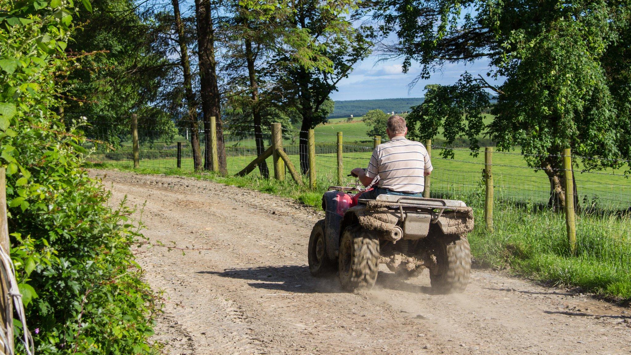 Quad bike farmer