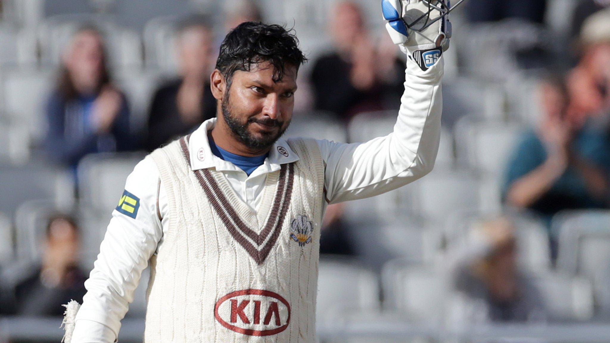 Kumar Sangakkara acknowledges his century