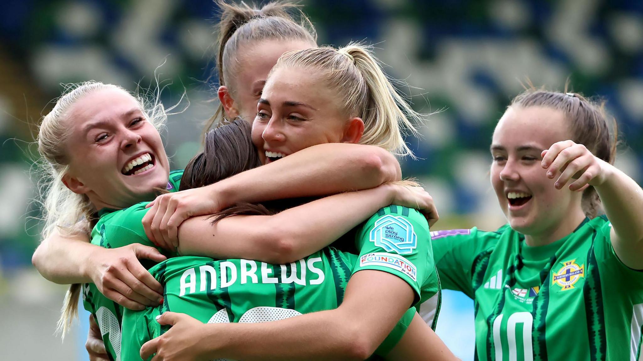 Northern Ireland celebrate a goal