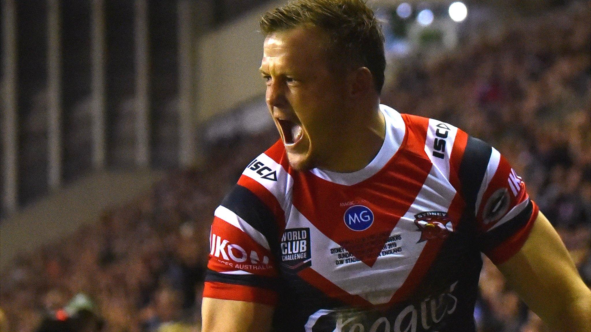 Brett Morris try for Sydney Roosters