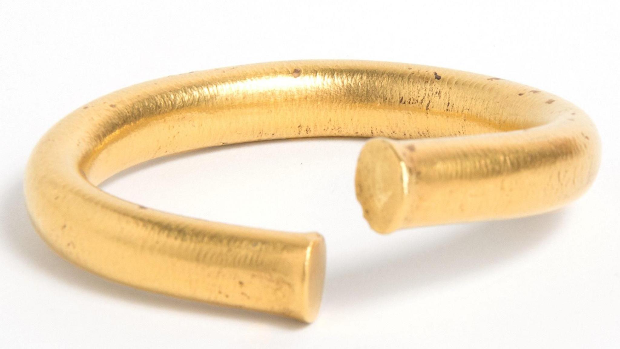 A gold bracelet