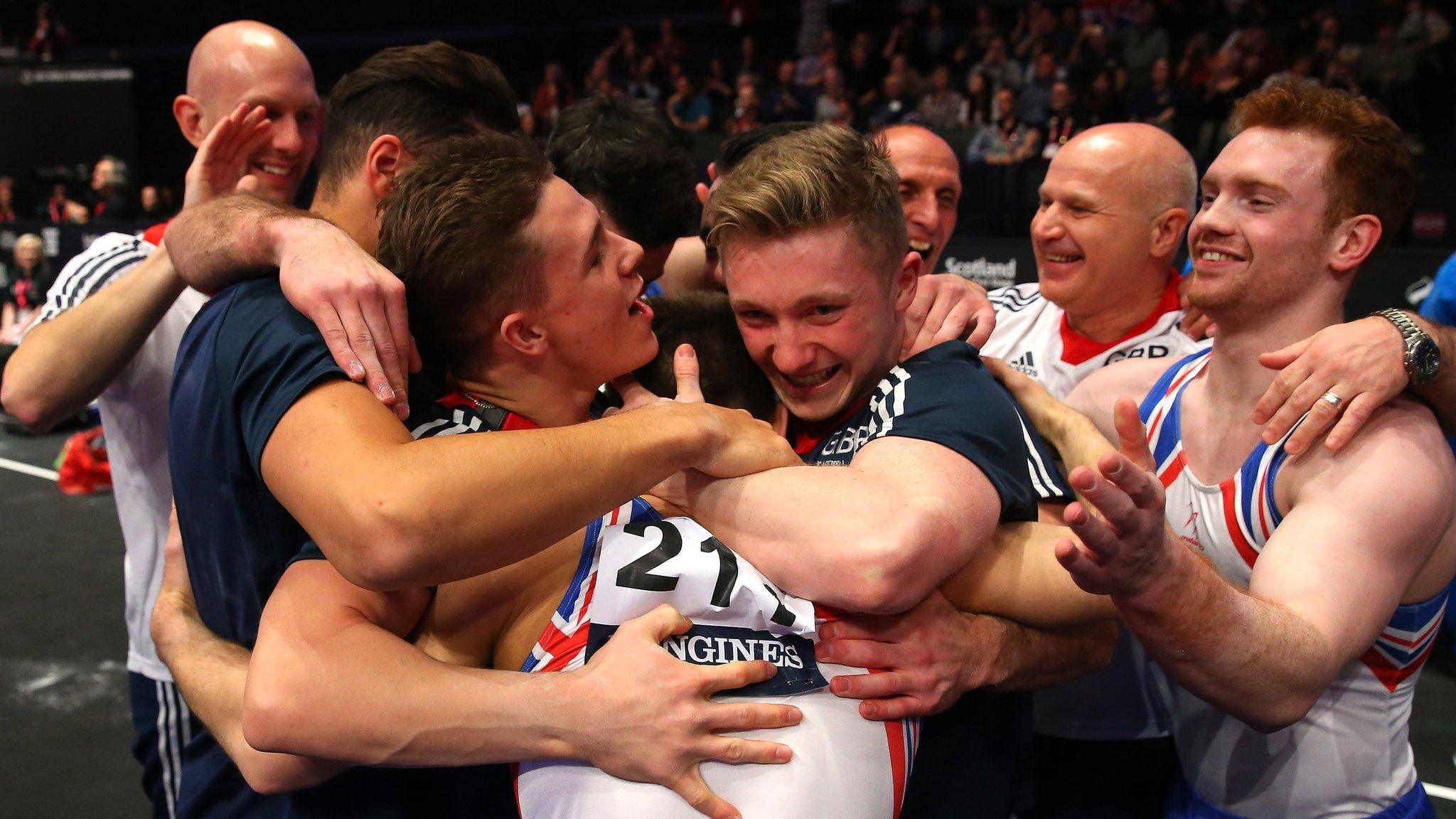 GB gymnasts celebrate