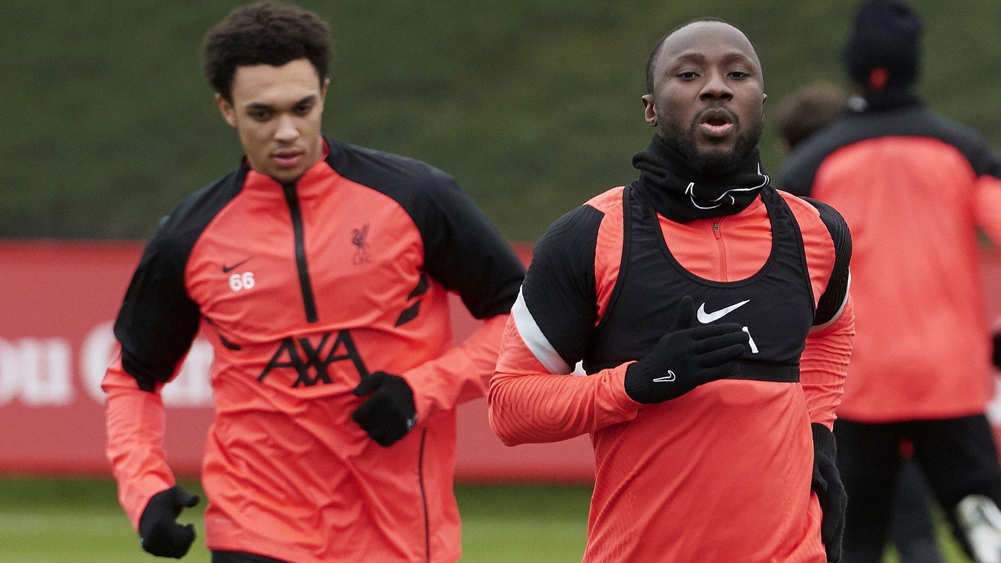 Trent Alexander-Arnold (L) and Naby Keita