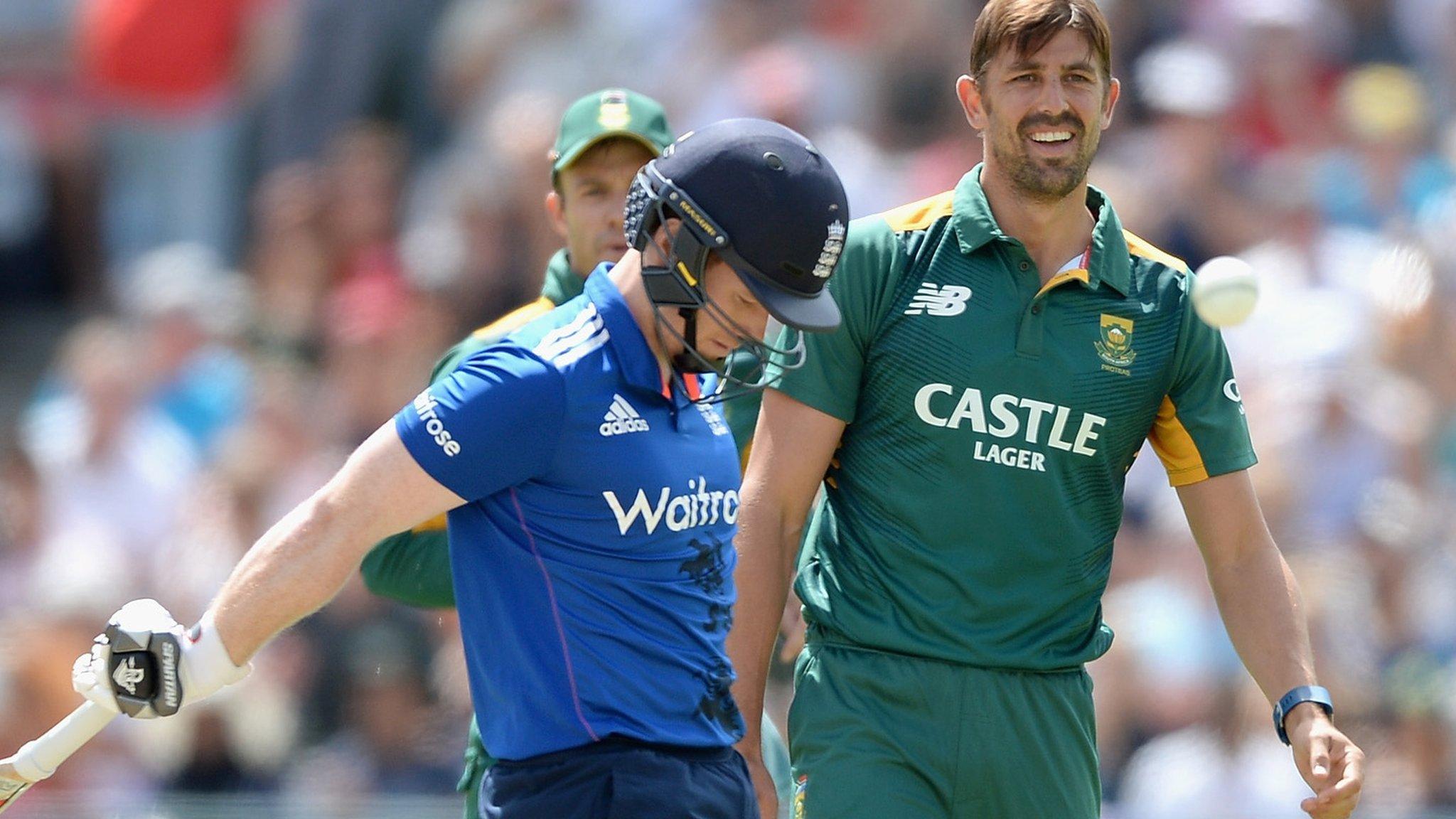 Eoin Morgan trudges off after being dismissed