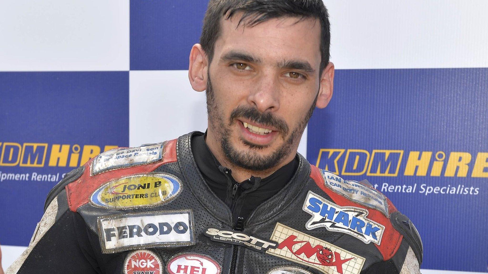 A happy Derek Sheils after his Open race victory at this year's Cookstown 100