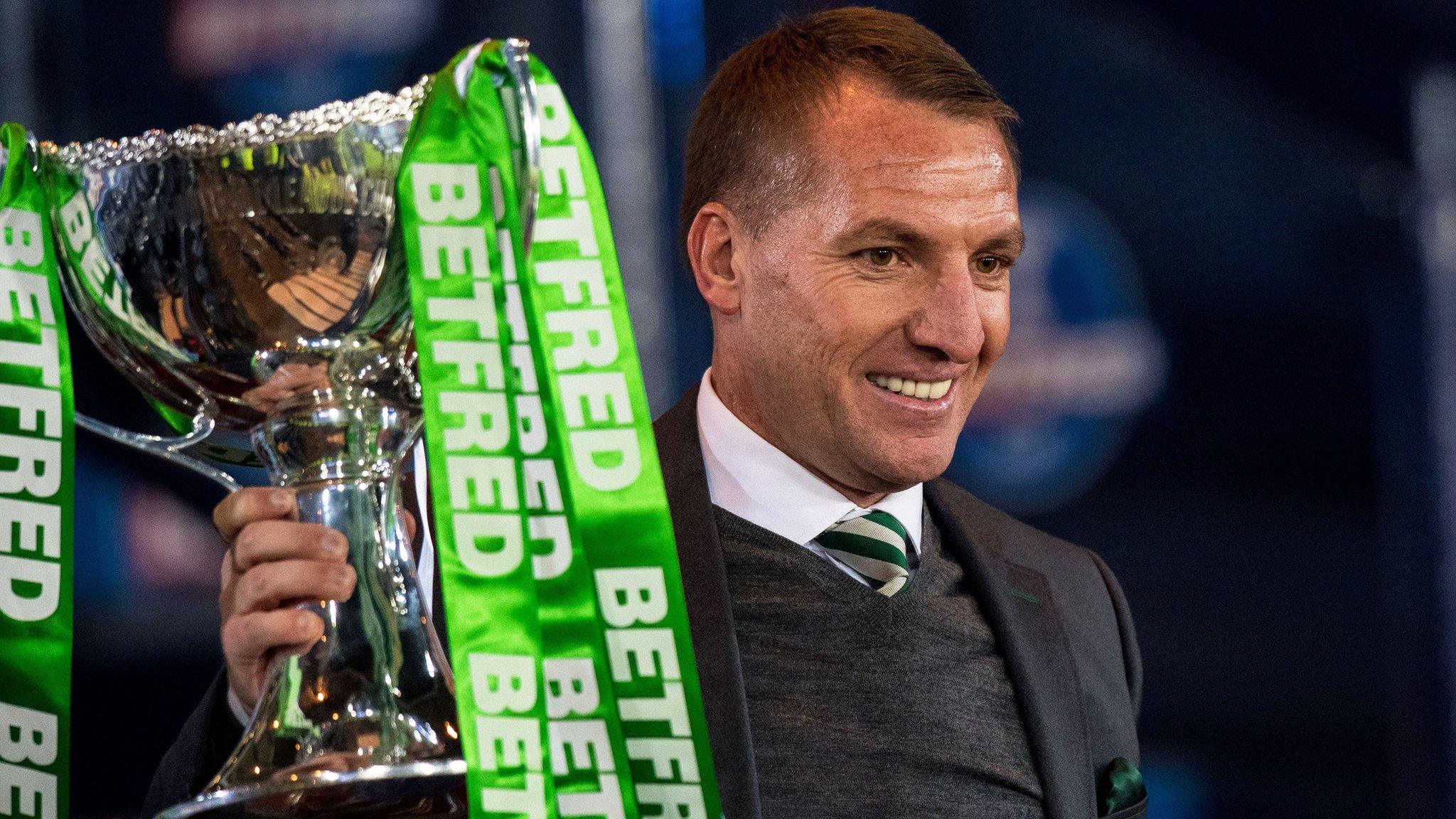 Celtic manager Brendan Rodgers with the Scottish League Cup