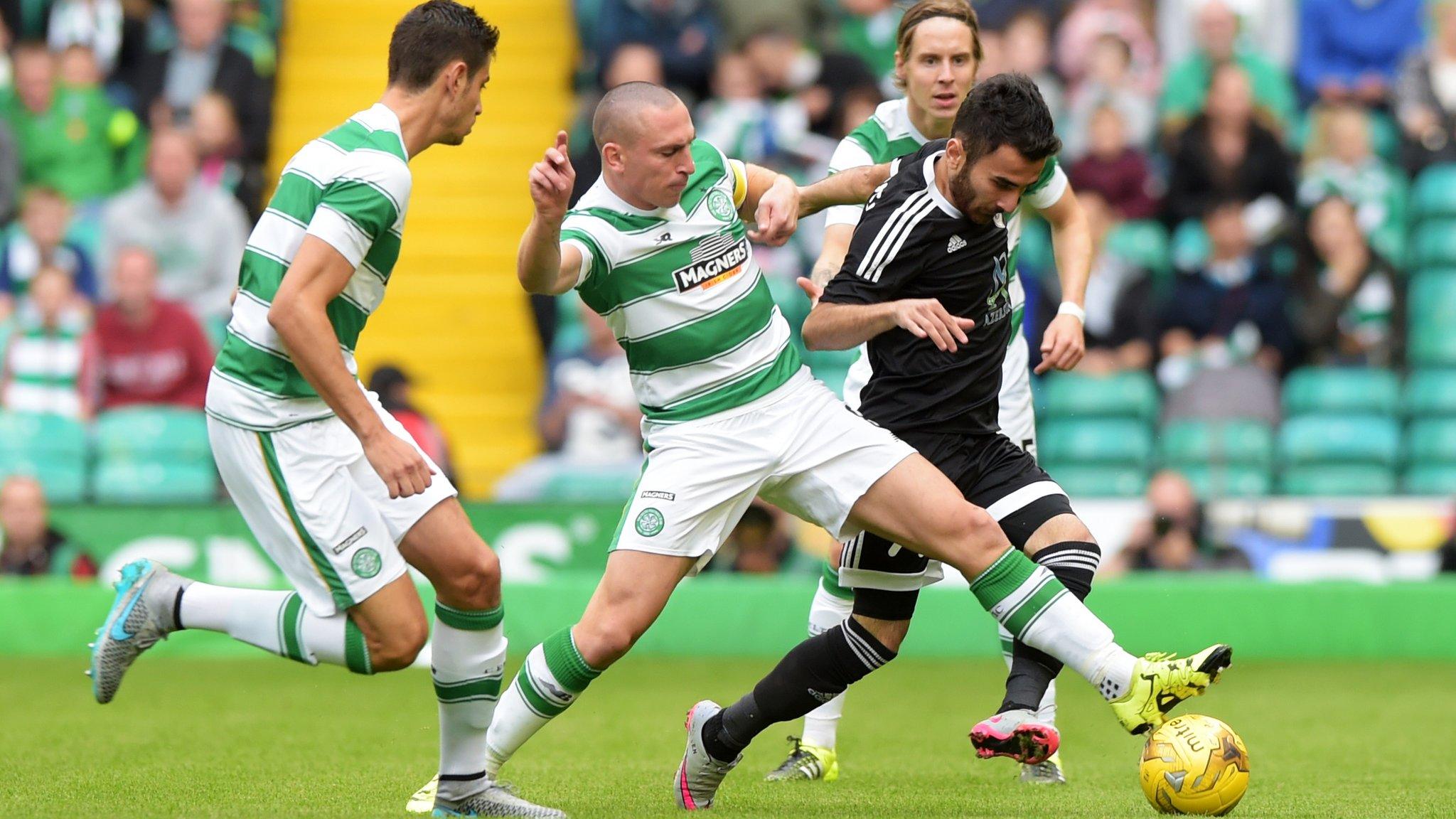 Celtic lead 1-0 from the first leg of their Champions League qualifier