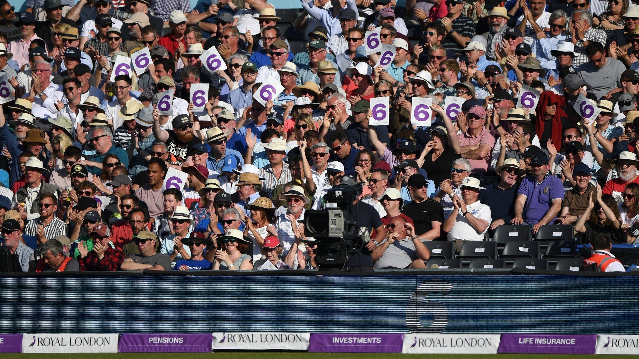 Cricket fans at the England-Pakistan ODI