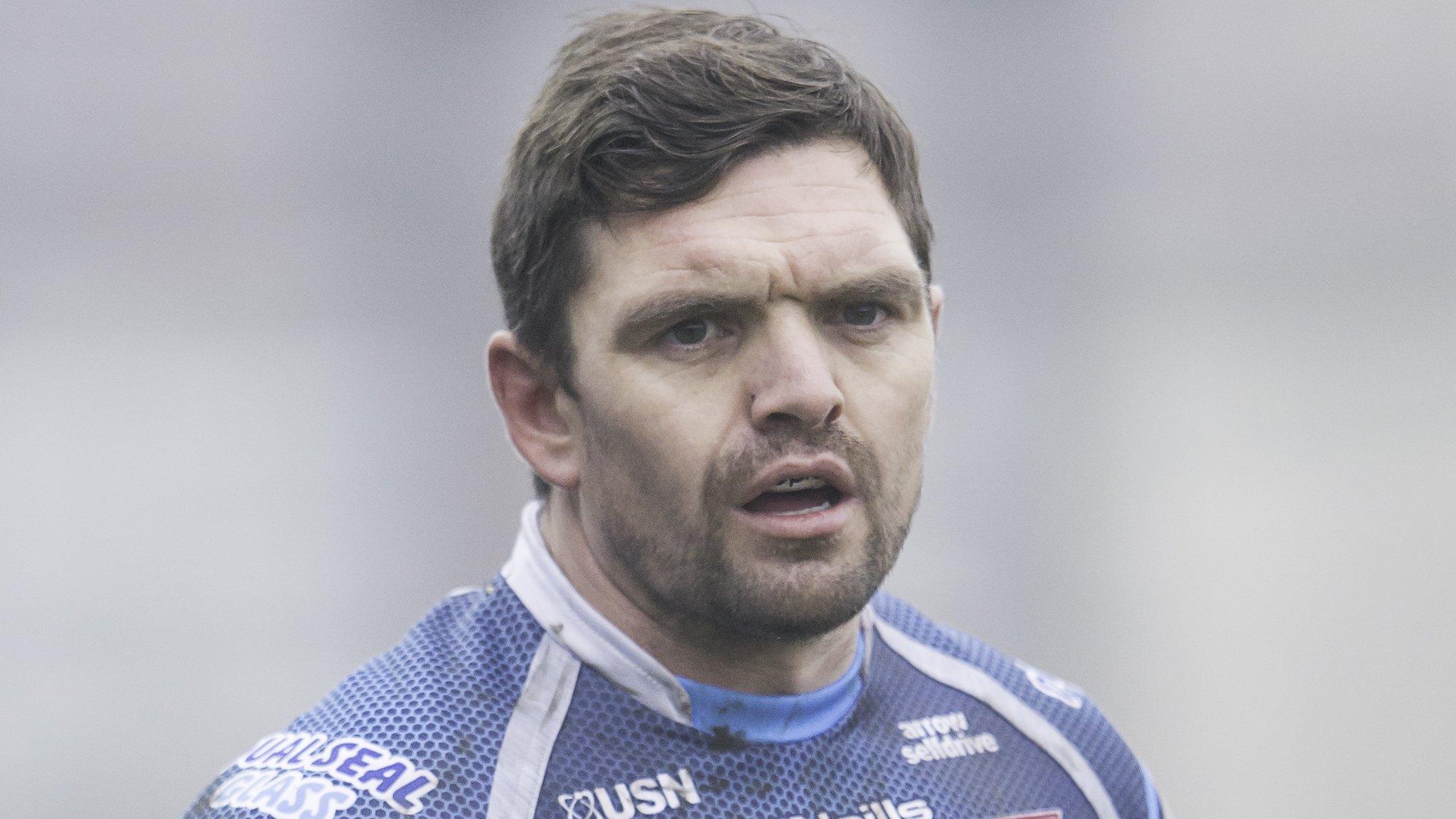 Huddersfield Giants half-back Danny Brough looks on during a break in play in the game against Wakefield