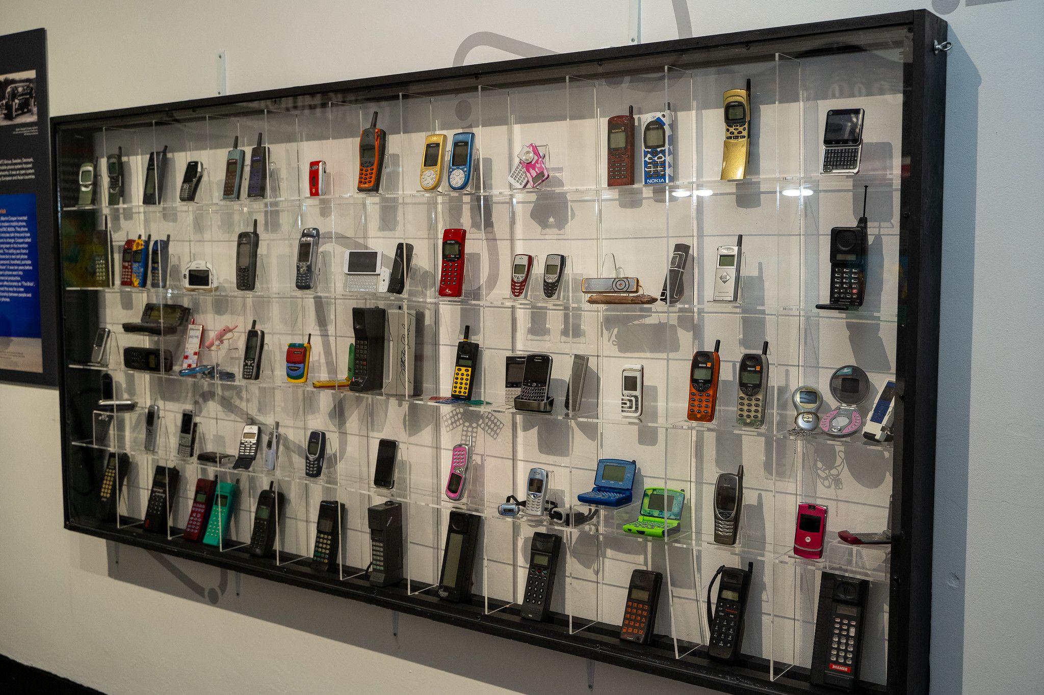 A display of mobile phones 