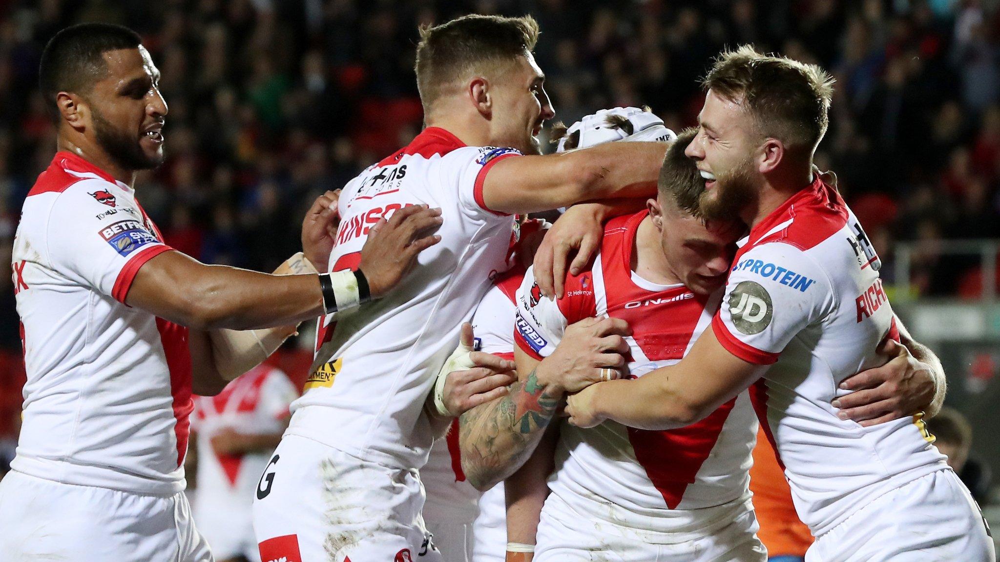 Saints celebrate a try