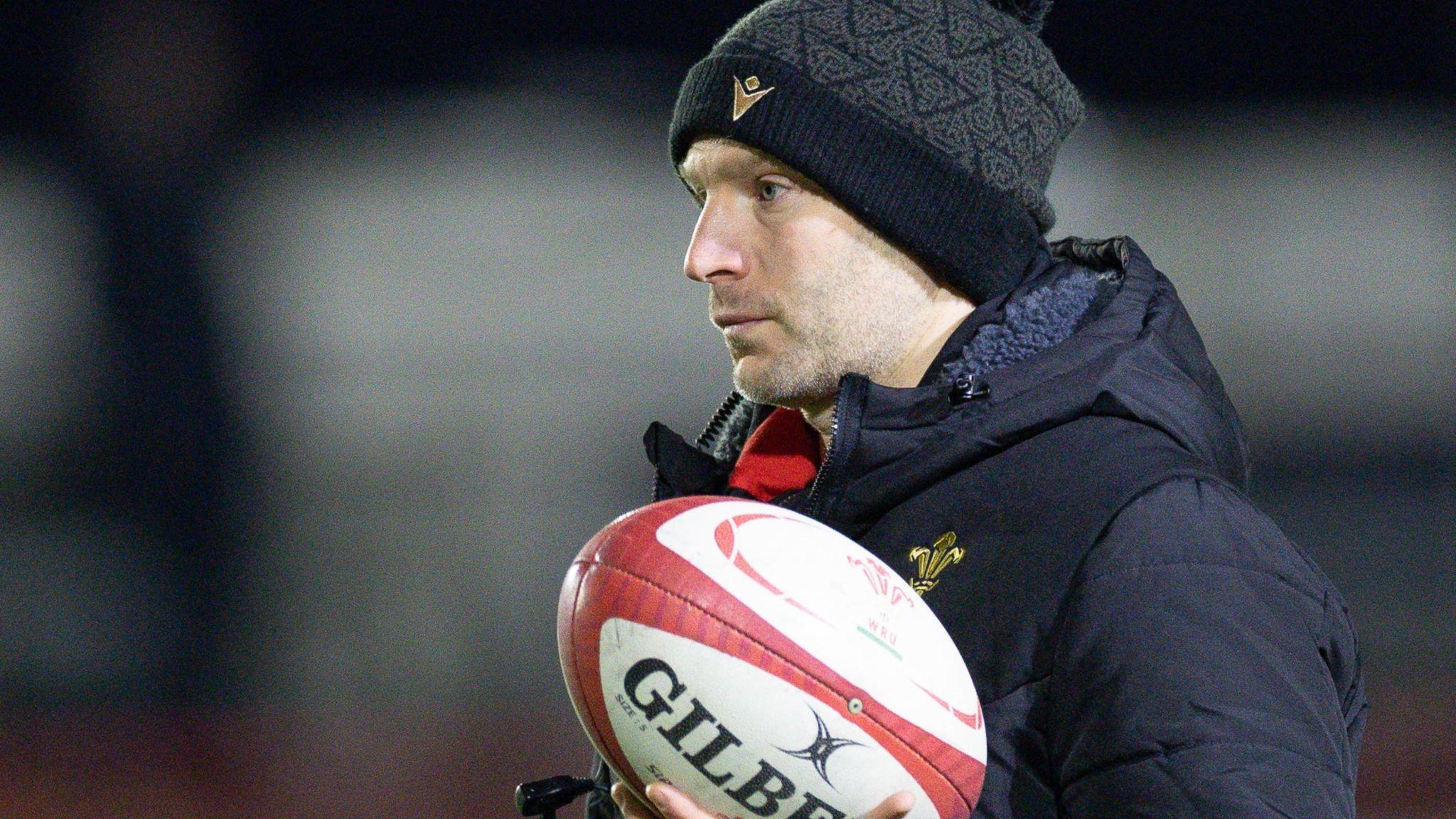 Wales U20 head coach Richard Whiffin holding a ball