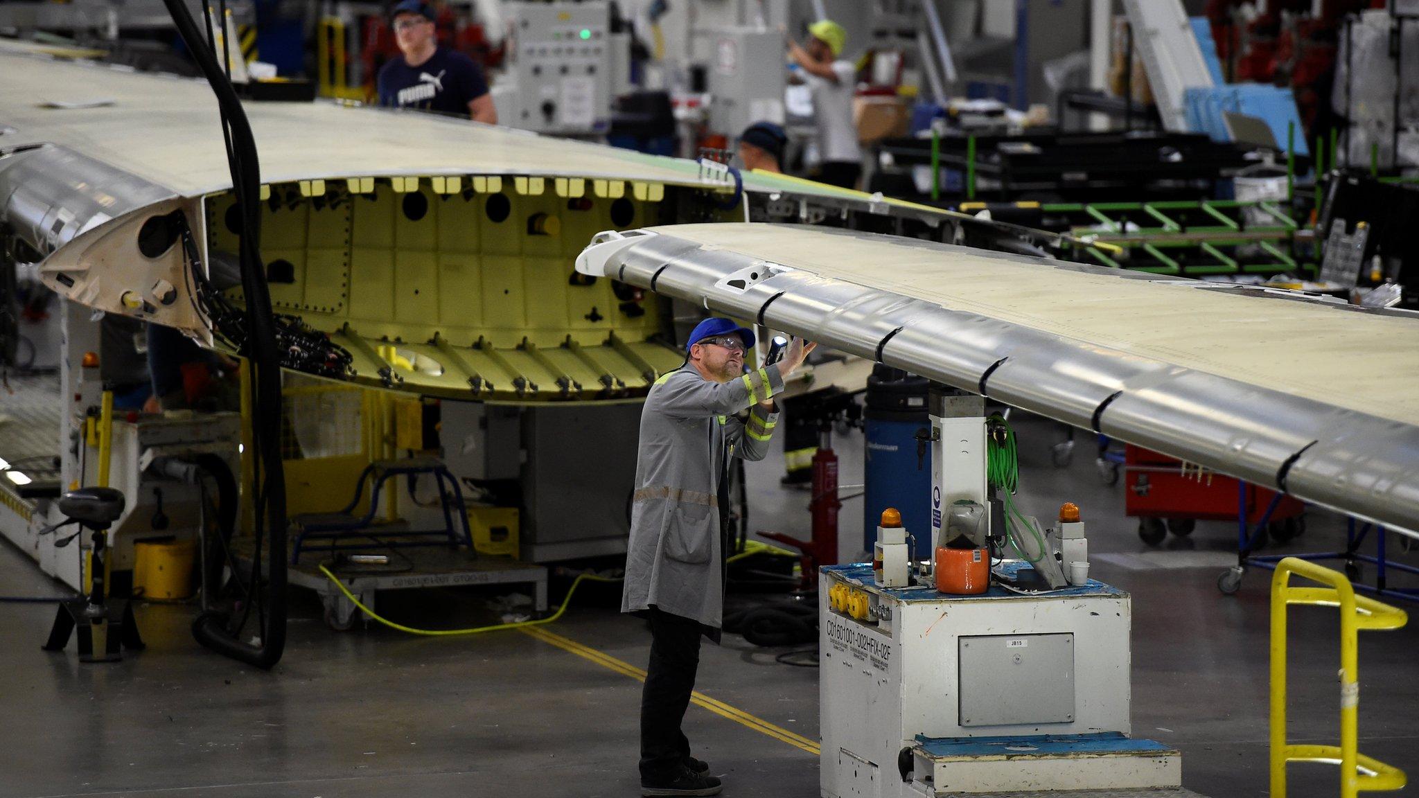 Workers in Bombardier's belfast factory